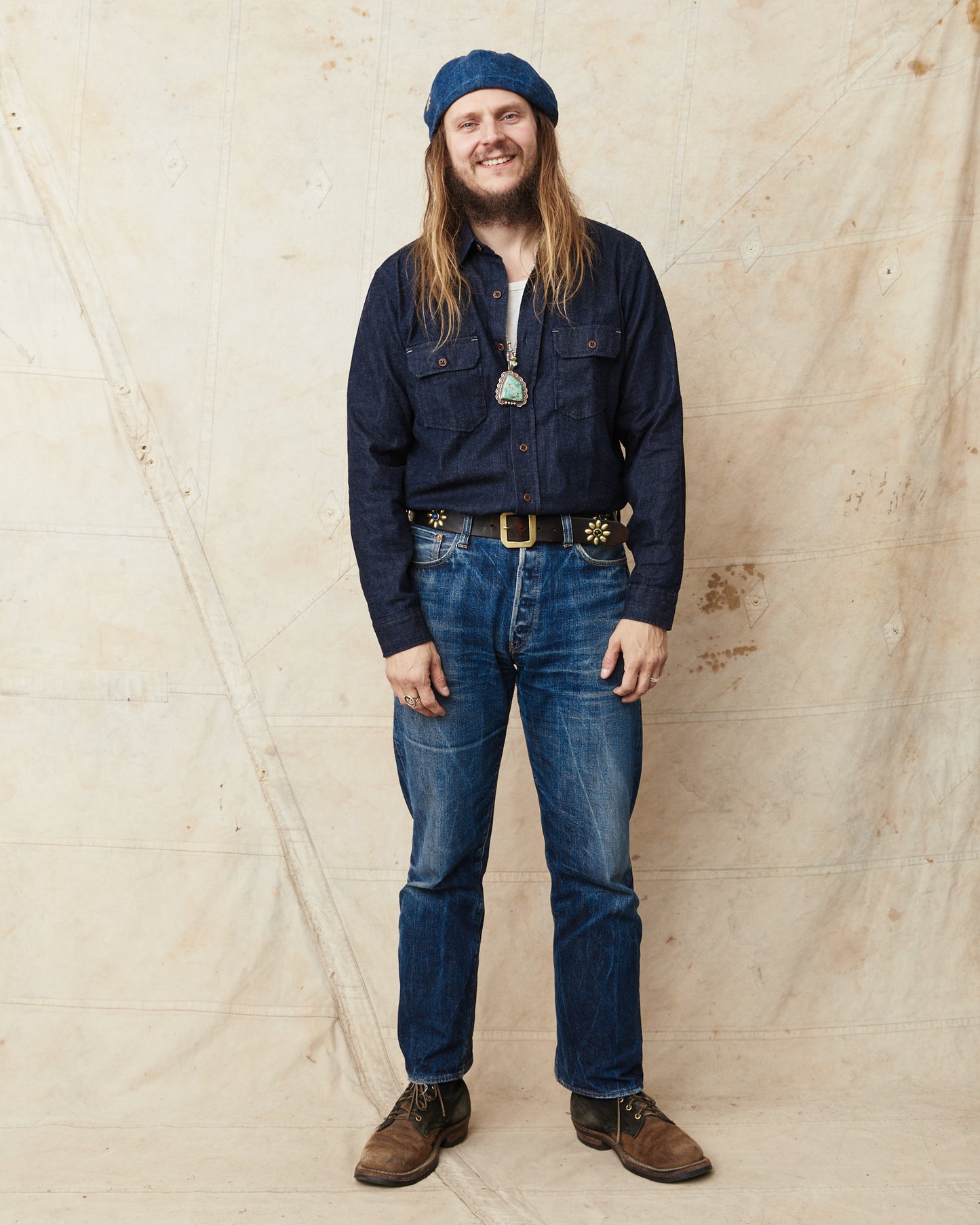 Indigofera Alamo Shirt 8oz Denim Indigo