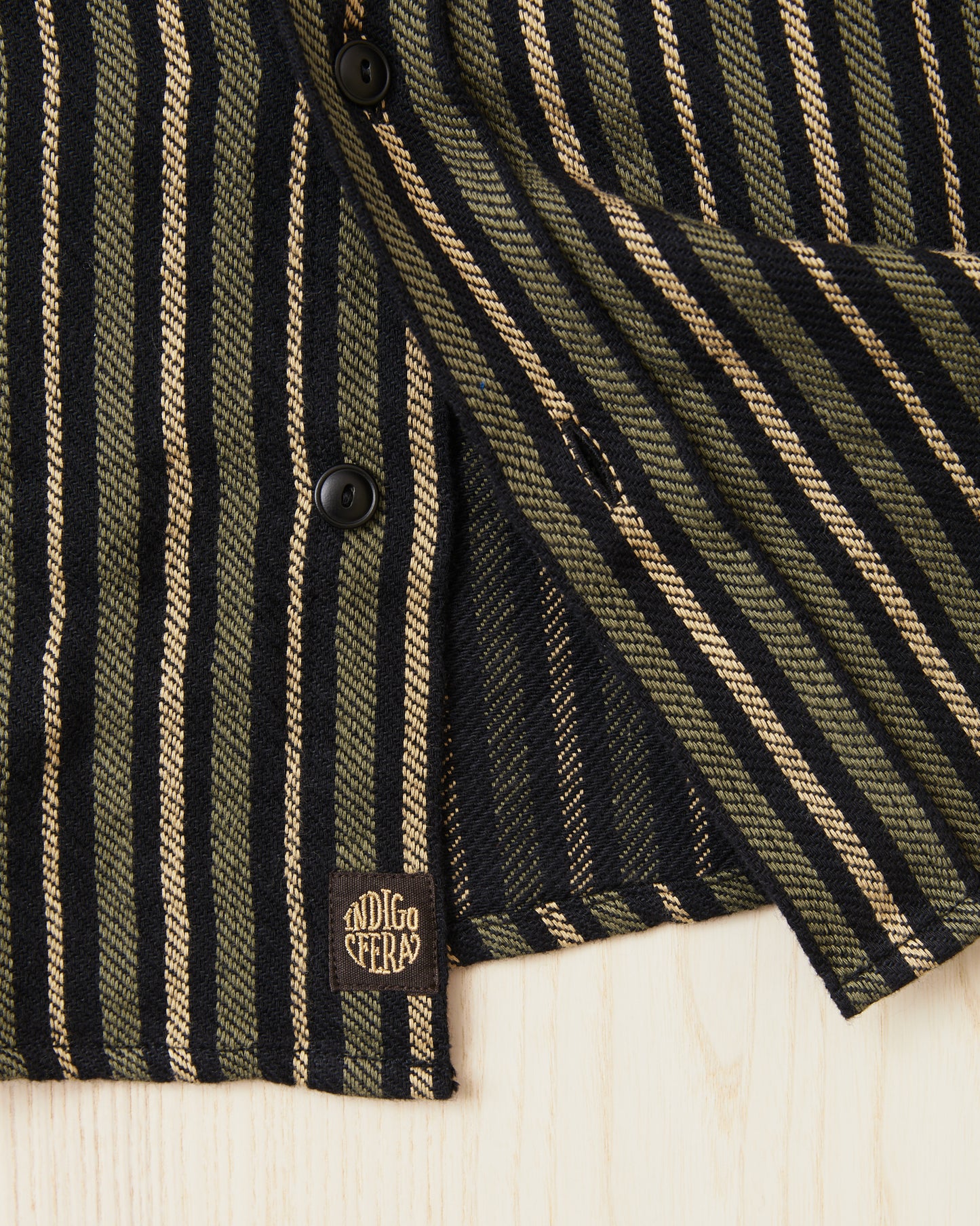 Indigofera McAllen Flannel Work Shirt Black/Beige/Grey