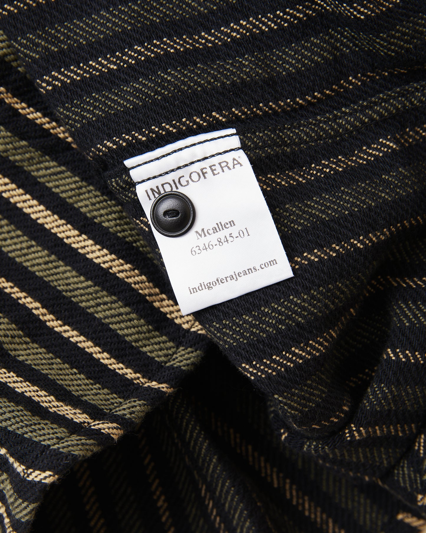 Indigofera McAllen Flannel Work Shirt Black/Beige/Grey