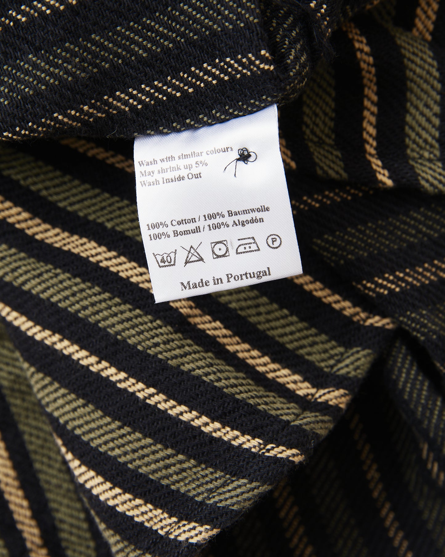 Indigofera McAllen Flannel Work Shirt Black/Beige/Grey