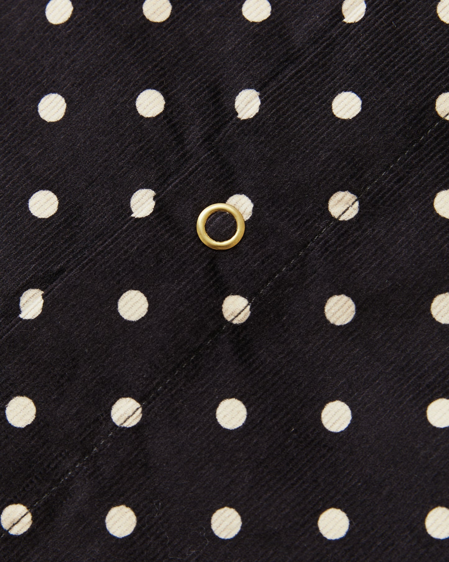 Indigofera Ike Corduroy Polkadot Black Shirt