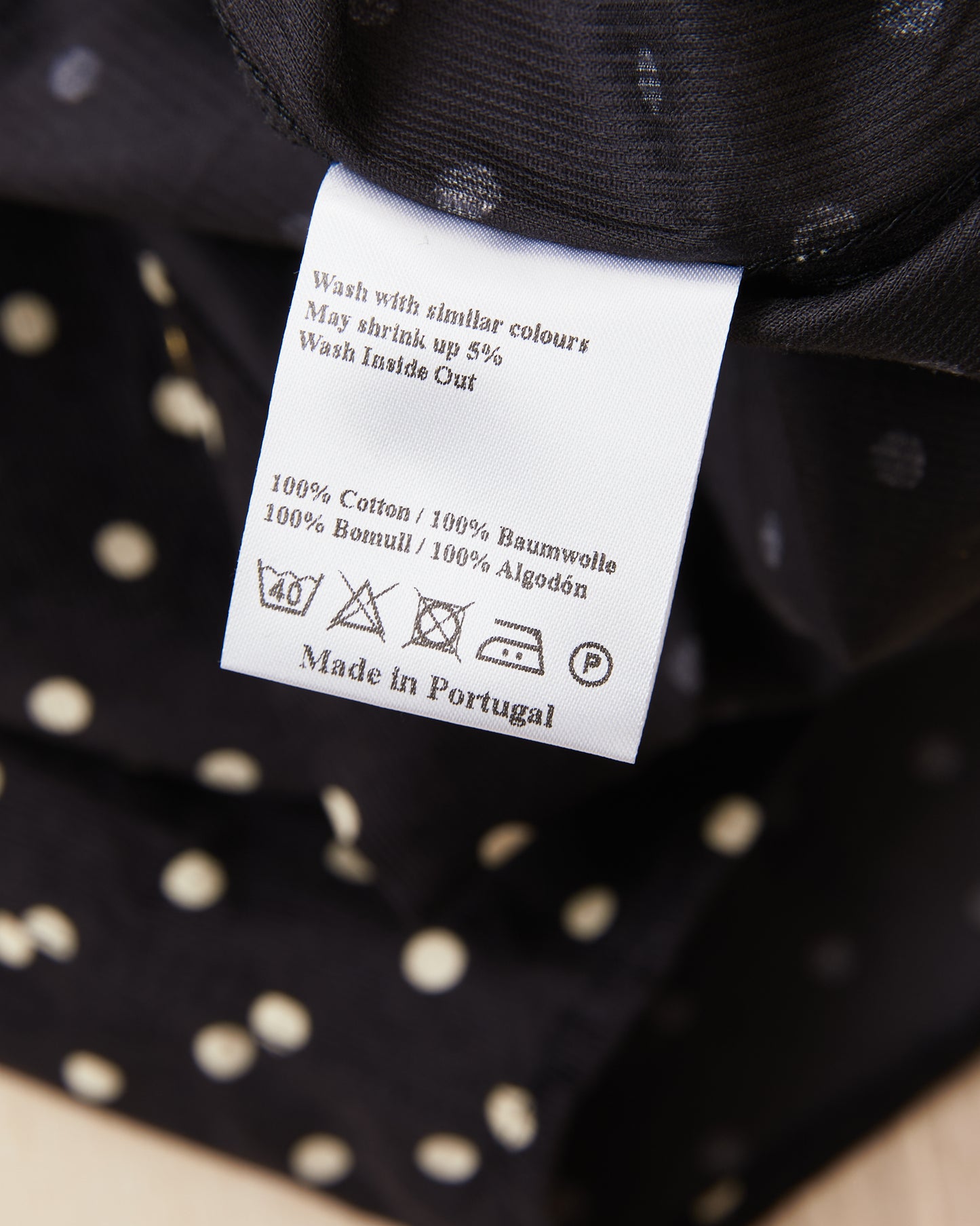 Indigofera Ike Corduroy Polkadot Black Shirt