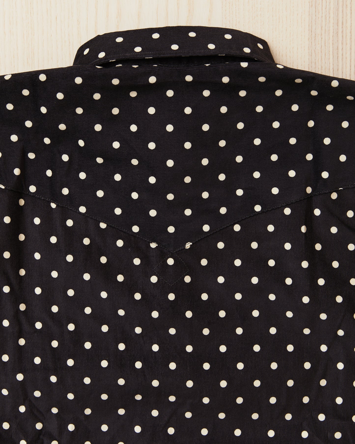 Indigofera Ike Corduroy Polkadot Black Shirt