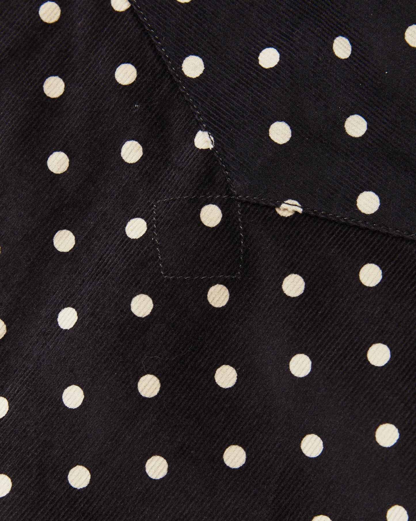 Indigofera Ike Corduroy Polkadot Black Shirt