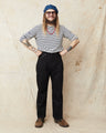 Momotaro MMJE6500 #400 Wide Kyotomontsuki Dyed Jeans Black One Wash