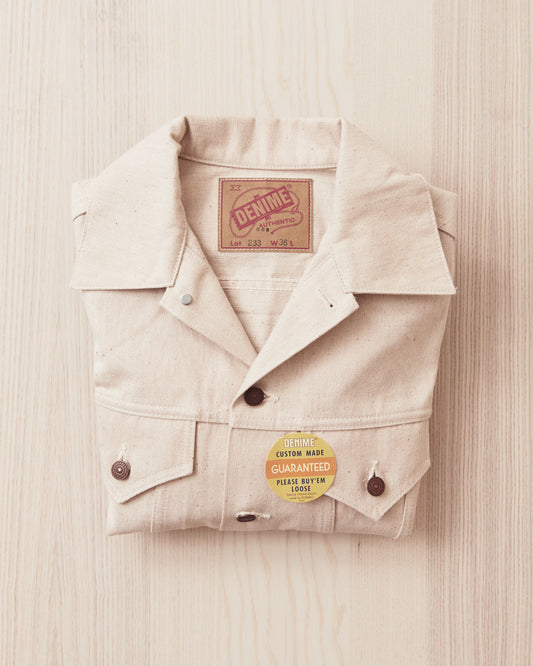 Denime by Warehouse & Co Lot 233-66M Typ 3 1966 Model Natural Mother Cotton Denim Jacket