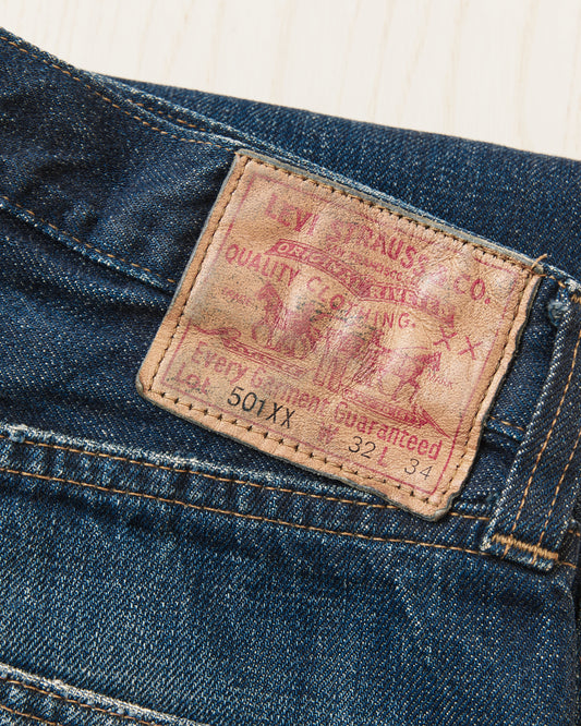 Second Hand LVC 1947 501XX Made in USA 555 Valencia Street Jeans W32/L34