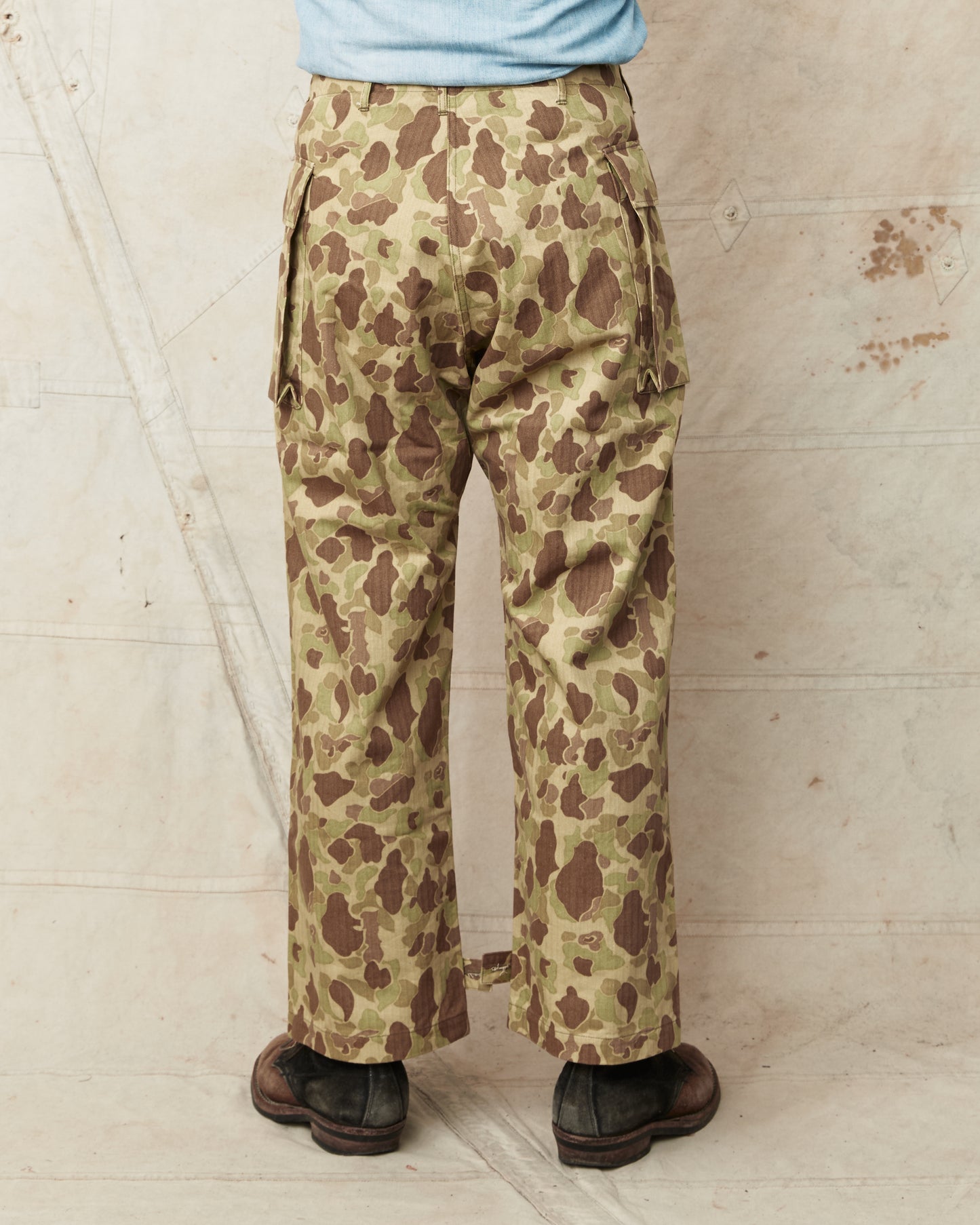 Buzz Rickson's BR42585 Trousers Herringbone Twill Frog Skin Camo