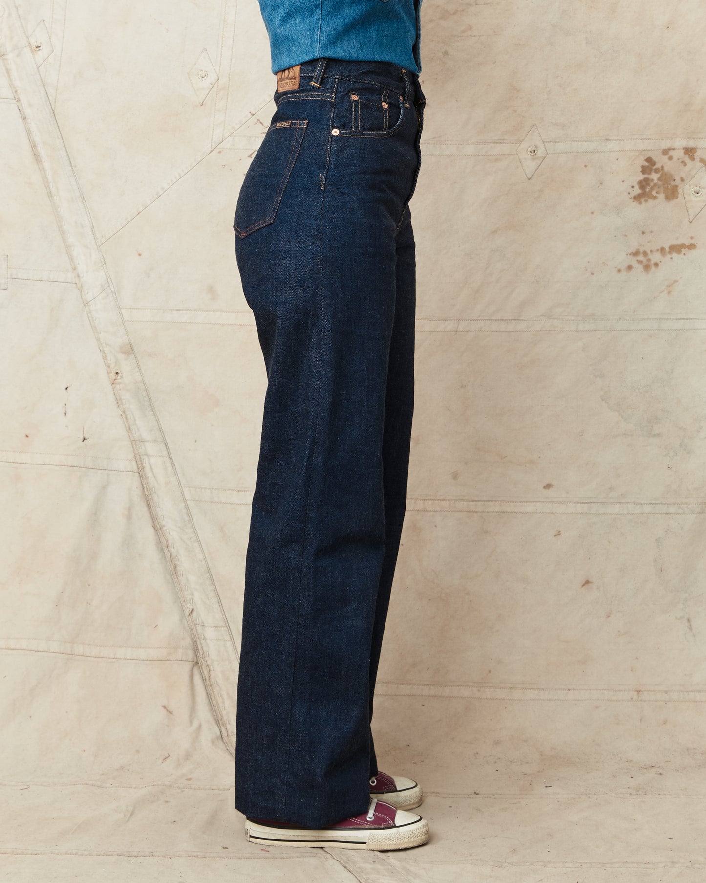 Indigofera Roslyn Women's Jeans Vintage 70's Selvage Denim Rinsed