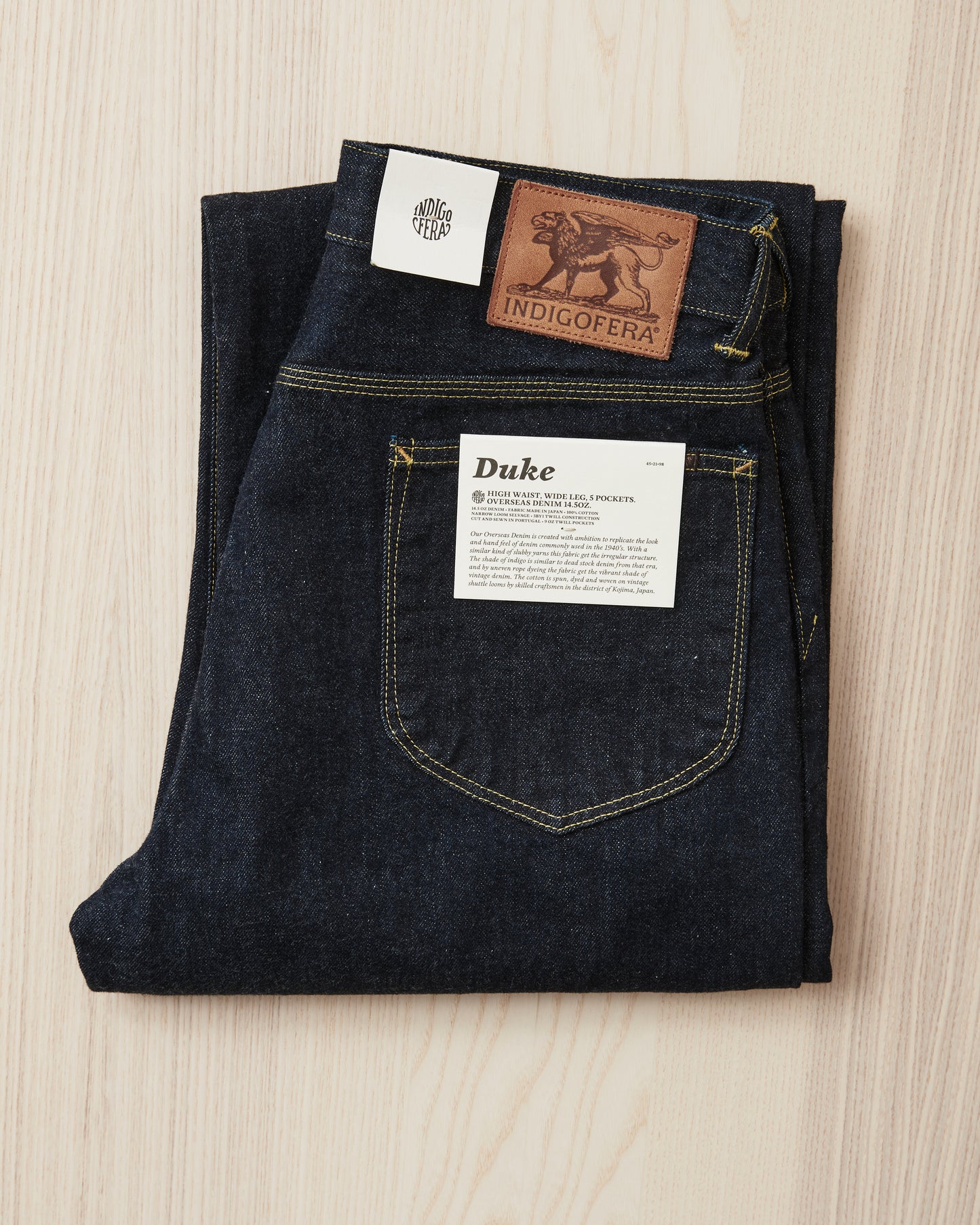 Indigofera Duke Jeans Overseas Selvage Rinsed