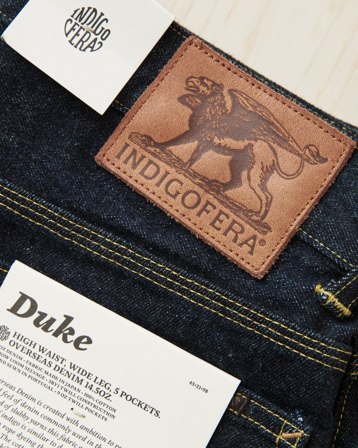Indigofera Duke Jeans Overseas Selvage Rinsed