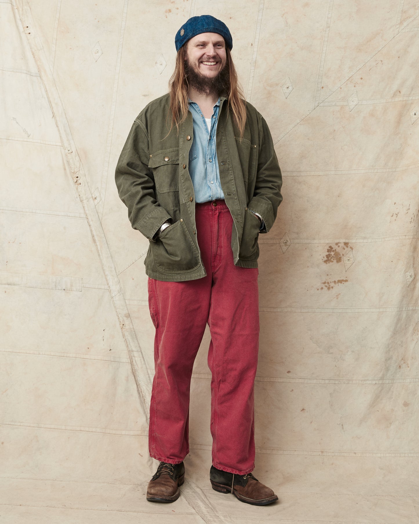 OrSlow 6034 Relaxed Fit Cover All Jacket Army Green