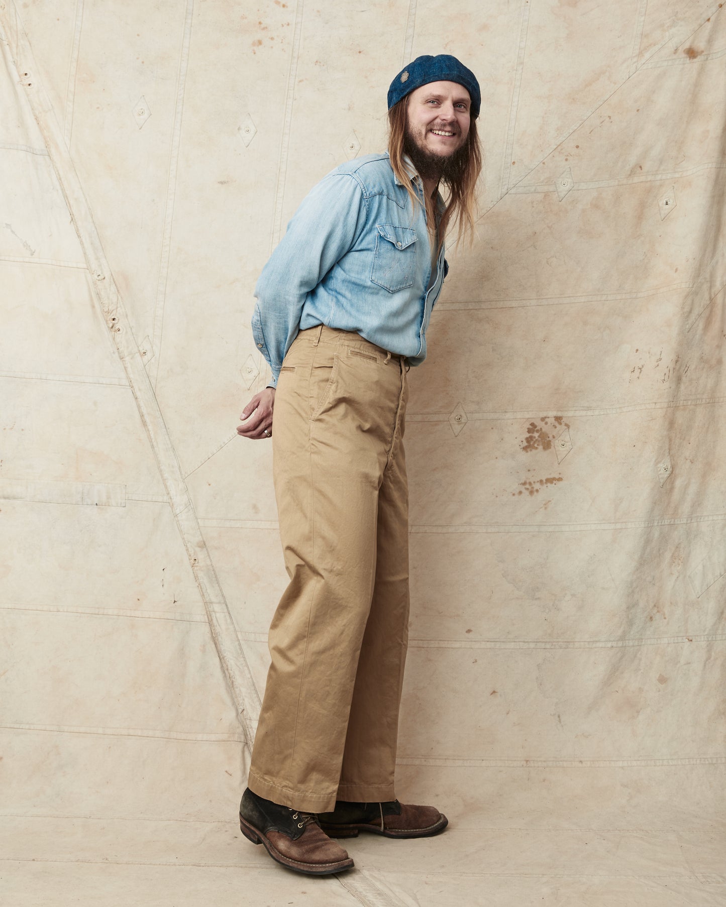 OrSlow V5361-41 Vintage Fit Army Trousers Dark Khaki