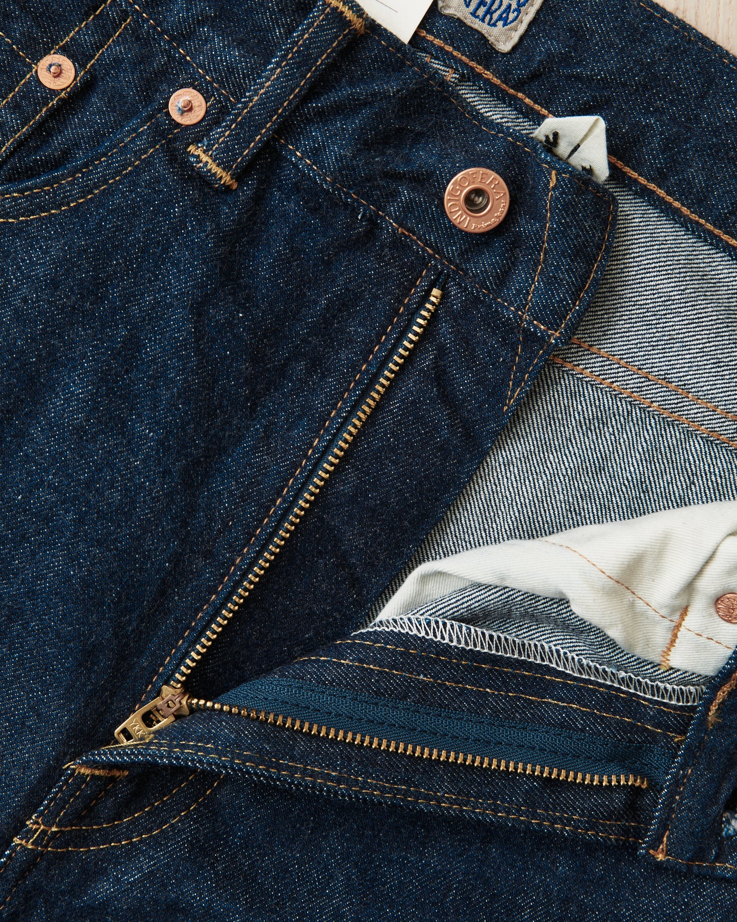 Indigofera Roslyn Women's Jeans Vintage 70's Selvage Denim Rinsed