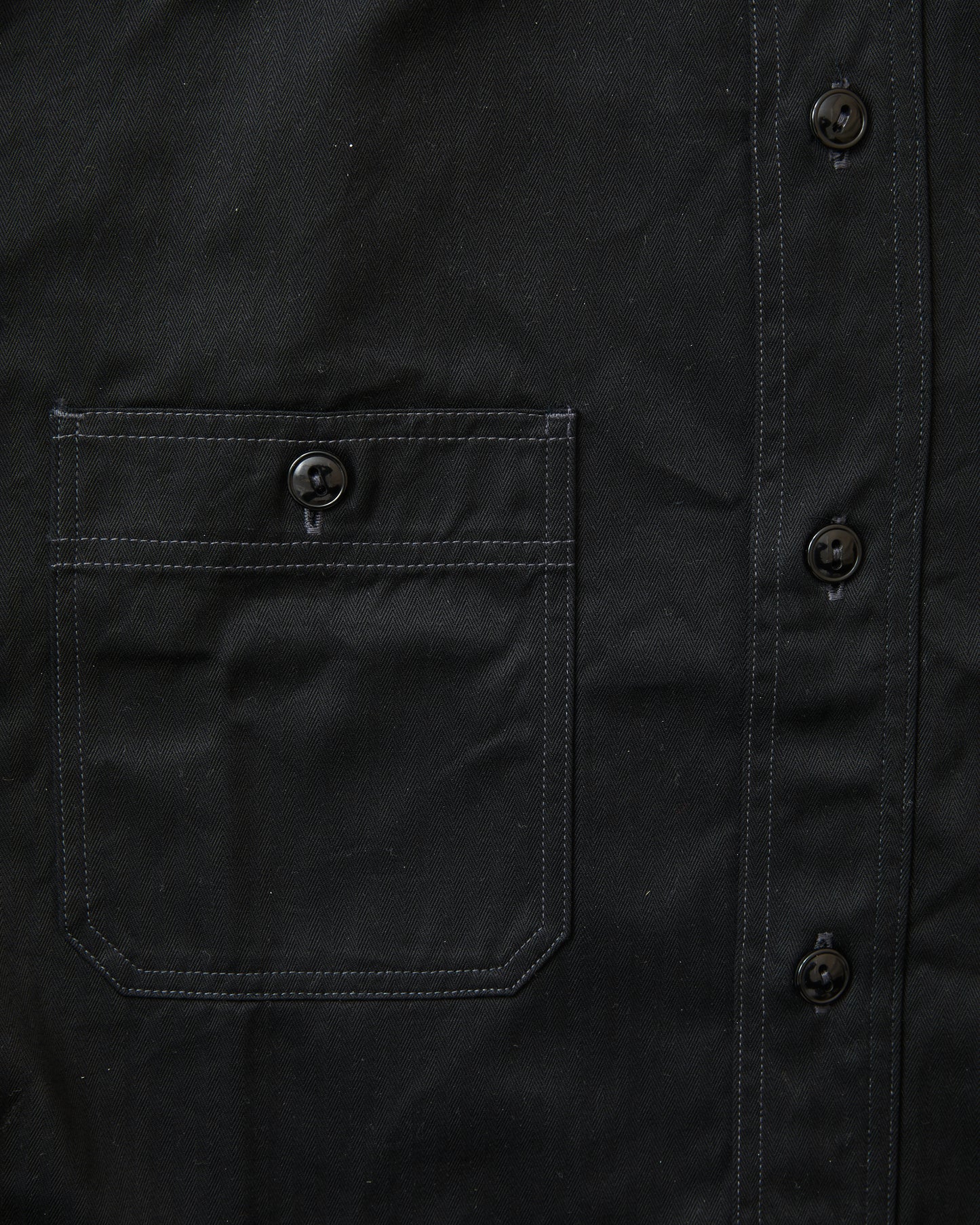 Buzz Rickson's Black HBT Twill Work Shirt BR29390