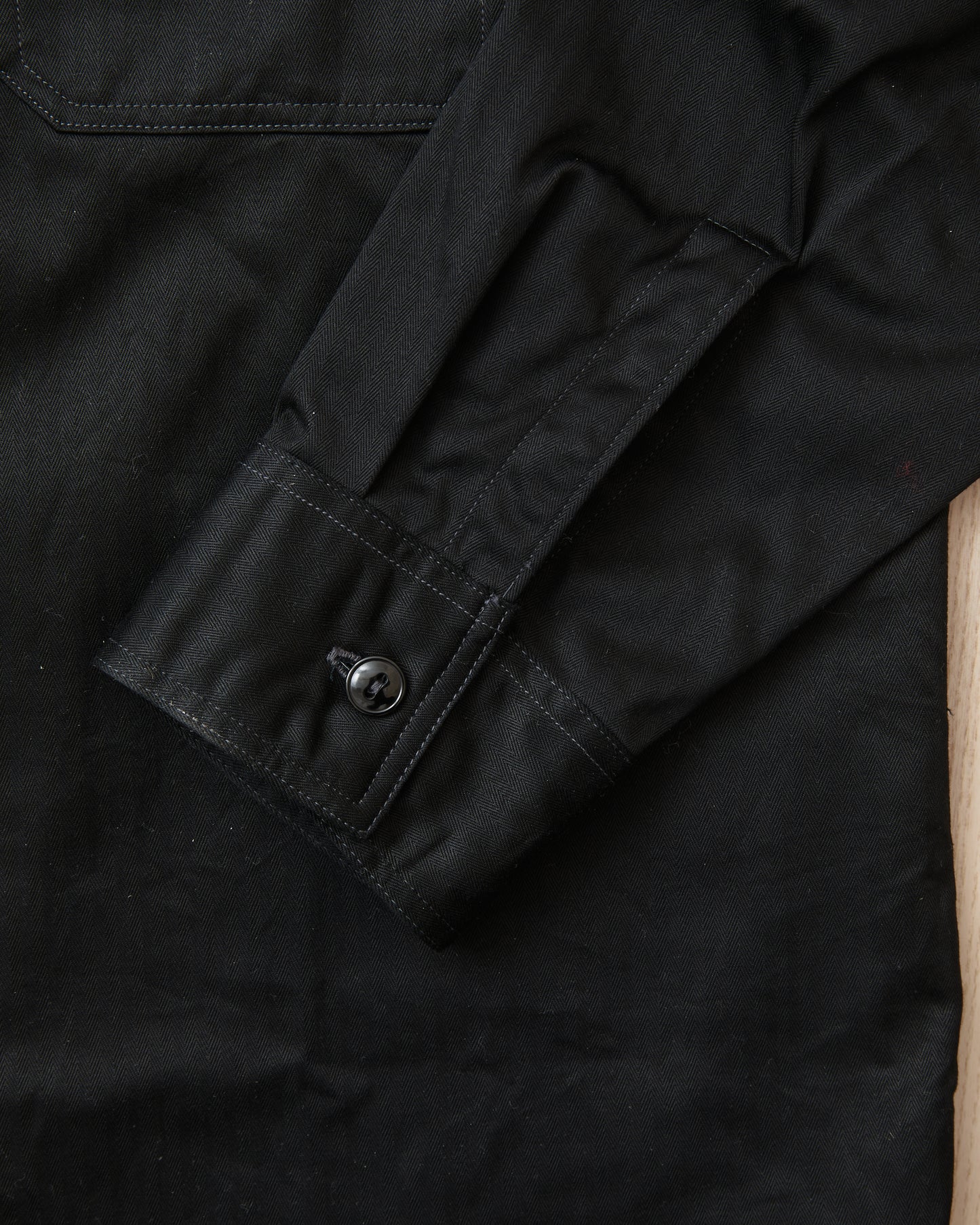 Buzz Rickson's Black HBT Twill Work Shirt BR29390