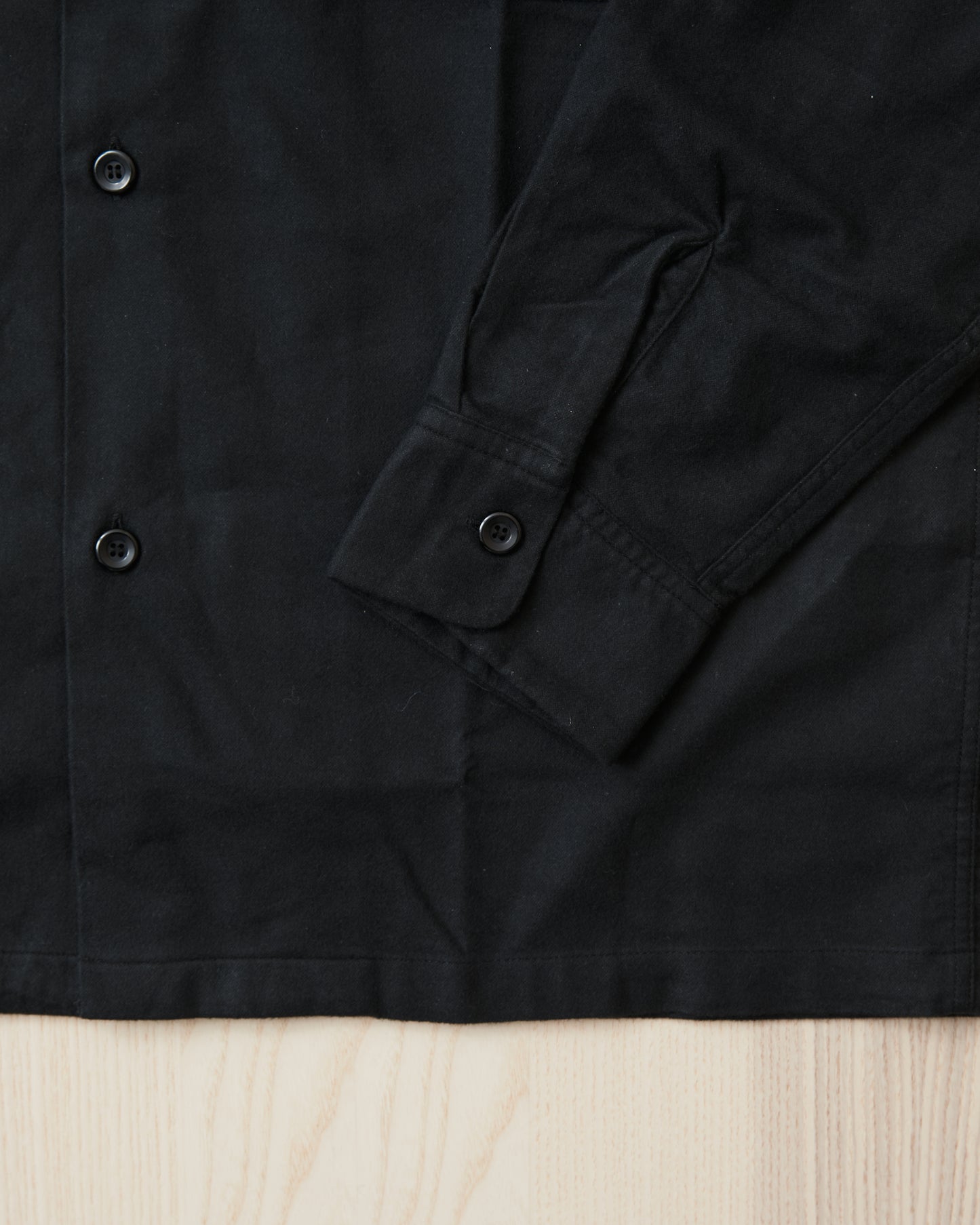 Style Eyes Mid 1950s Style Flannel Sports Shirt “Plain” Black SE29577