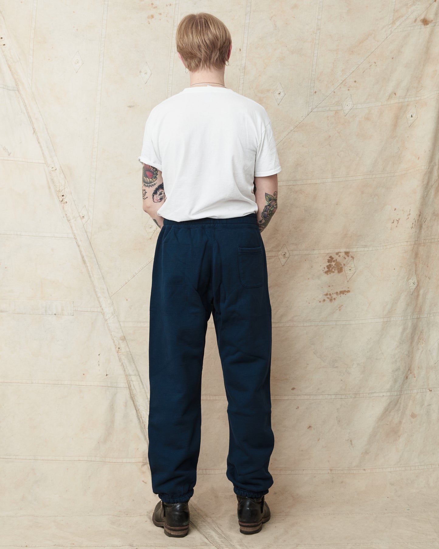Whitesville Heavy Sweat Pants Navy WV49036