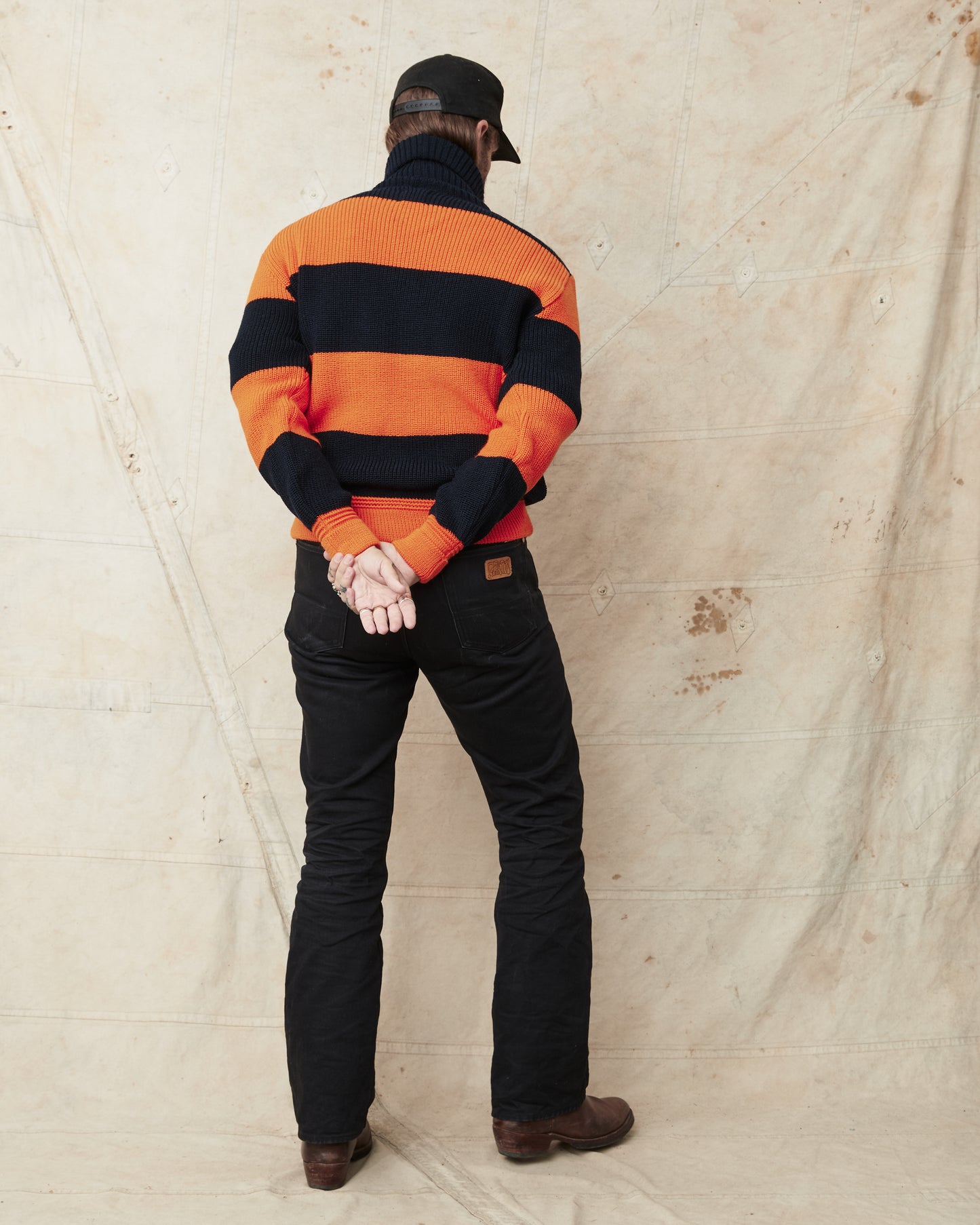 Heimat Signal Rollneck Wool Rescue Orange / Ink - Rugby