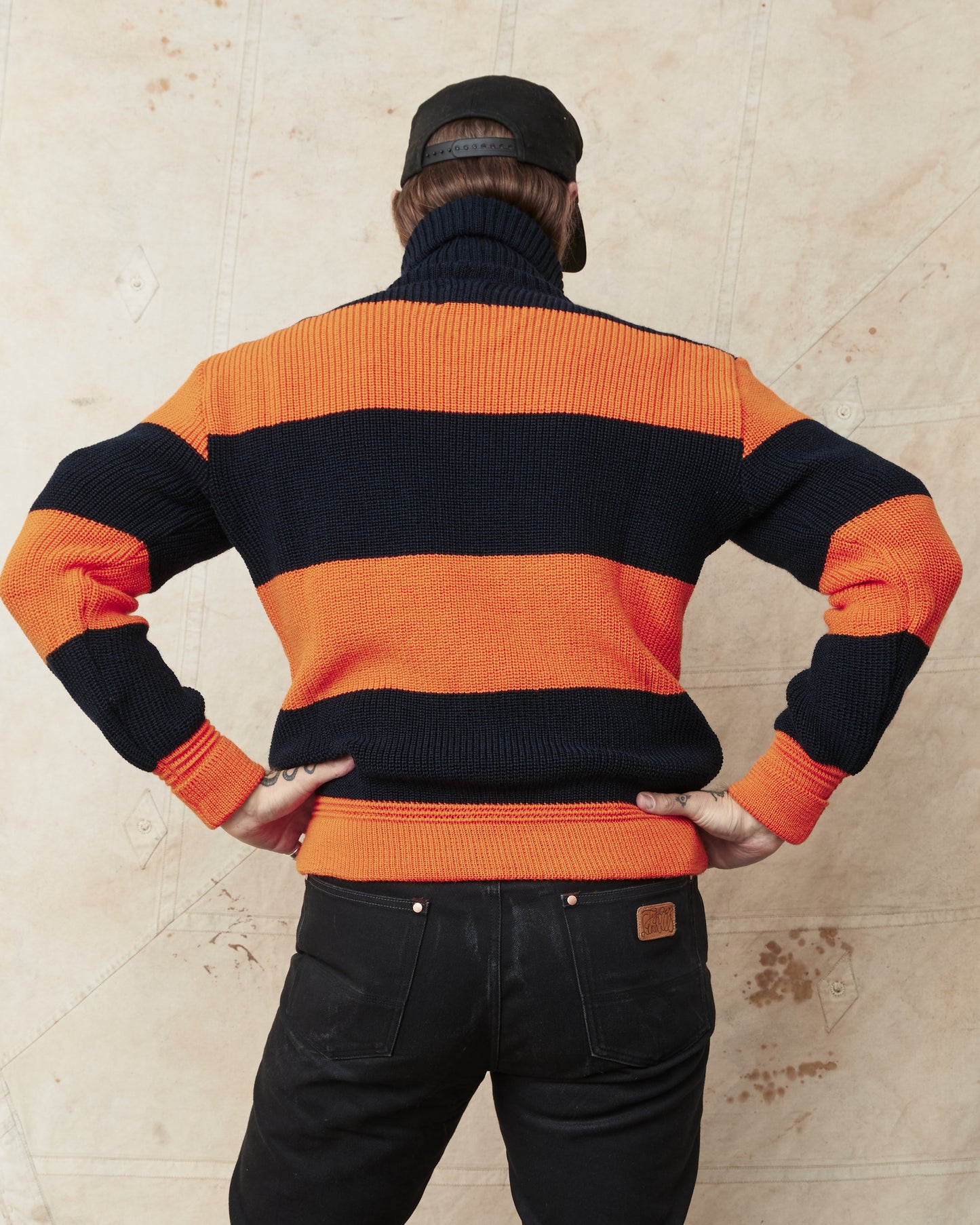 Heimat Signal Rollneck Wool Rescue Orange / Ink - Rugby
