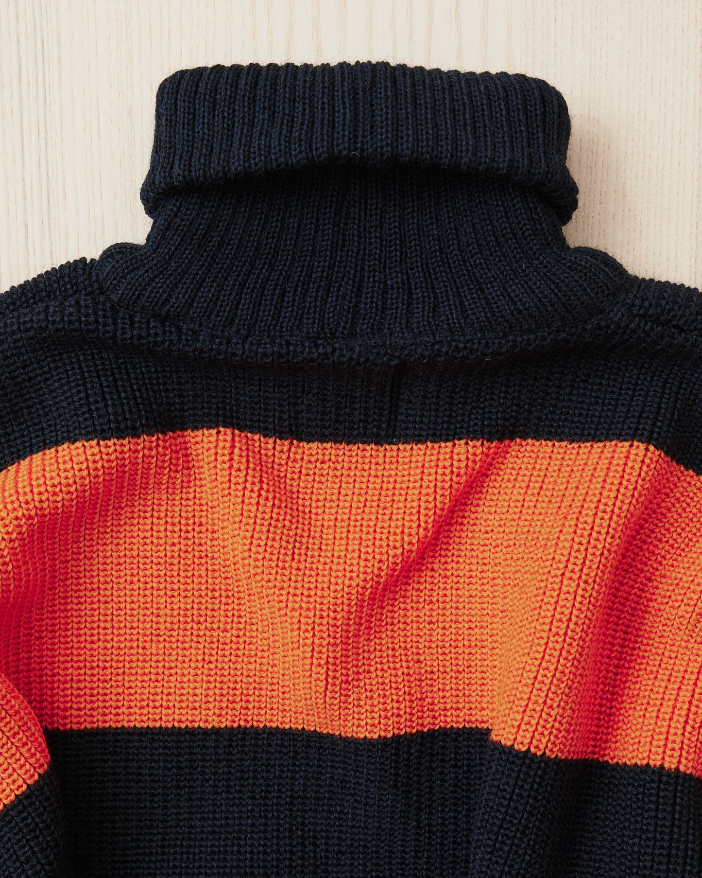 Heimat Signal Rollneck Wool Rescue Orange / Ink - Rugby