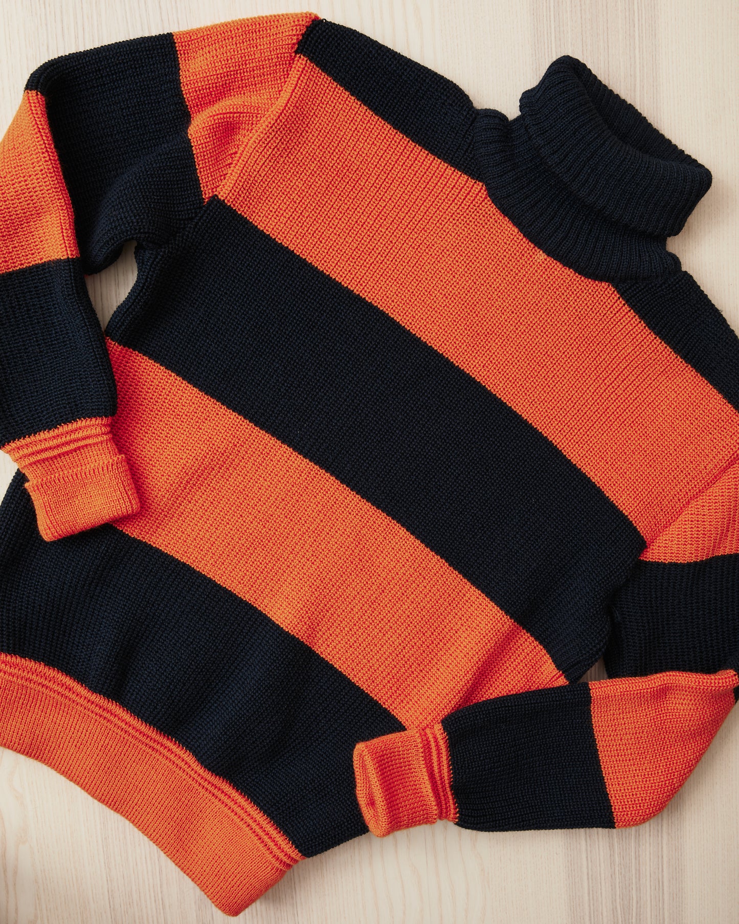 Heimat Signal Rollneck Wool Rescue Orange / Ink - Rugby