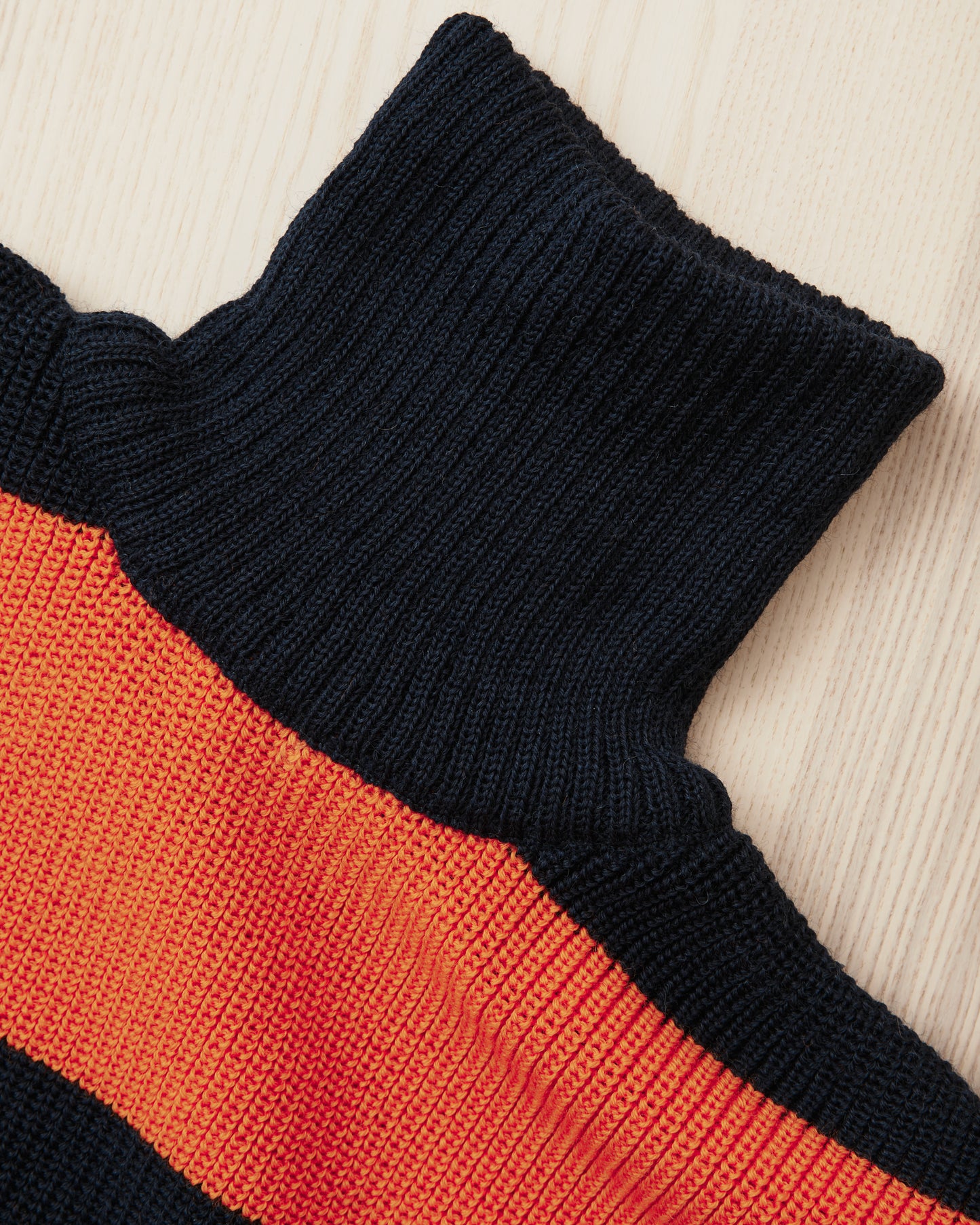 Heimat Signal Rollneck Wool Rescue Orange / Ink - Rugby
