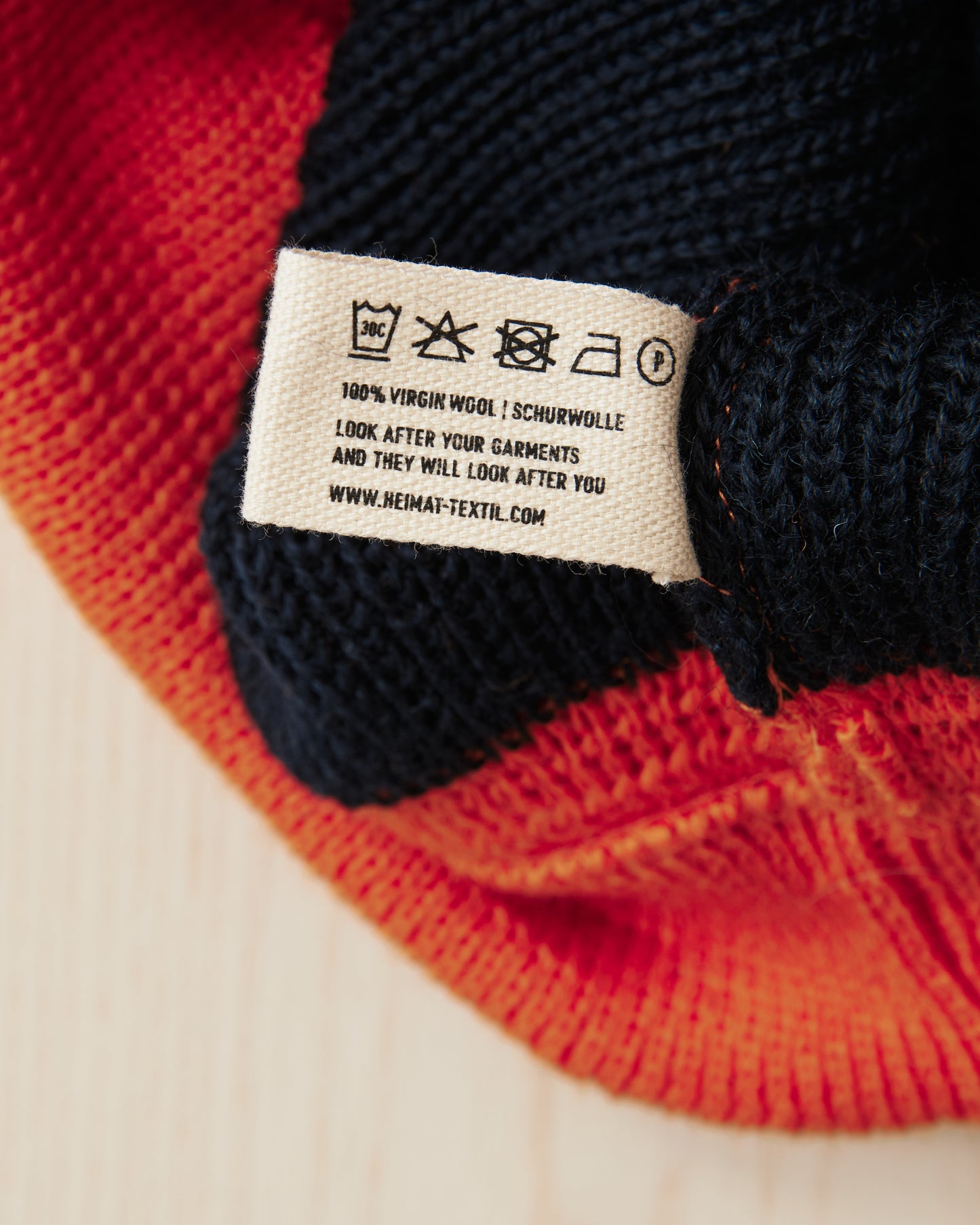 Heimat Signal Rollneck Wool Rescue Orange / Ink - Rugby