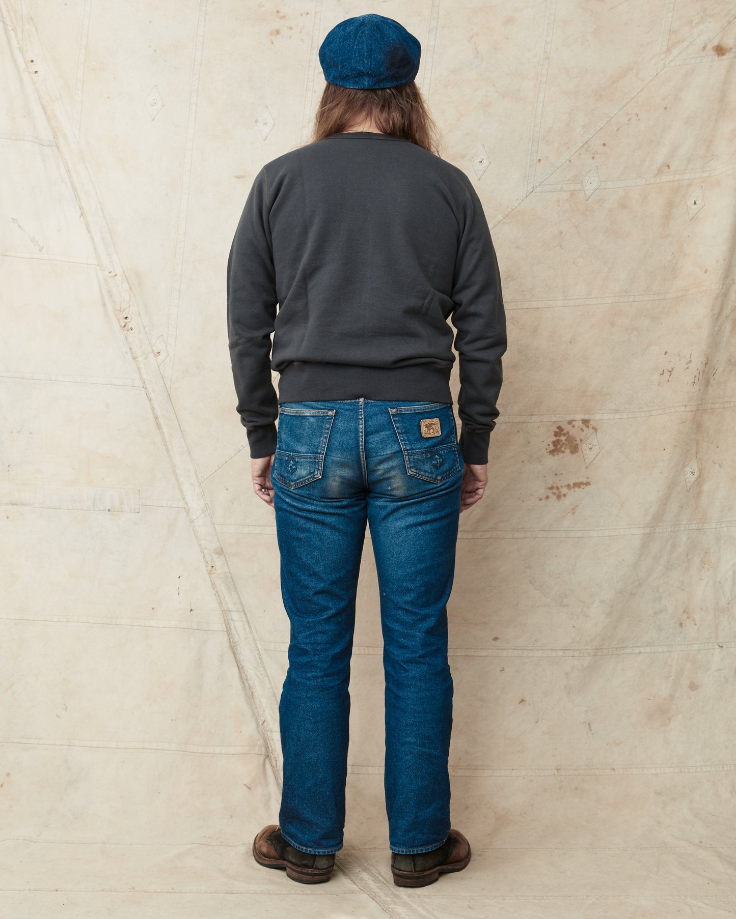 Buzz Rickson's Loopwheel Sweatshirt 4-Needle Black BR65622
