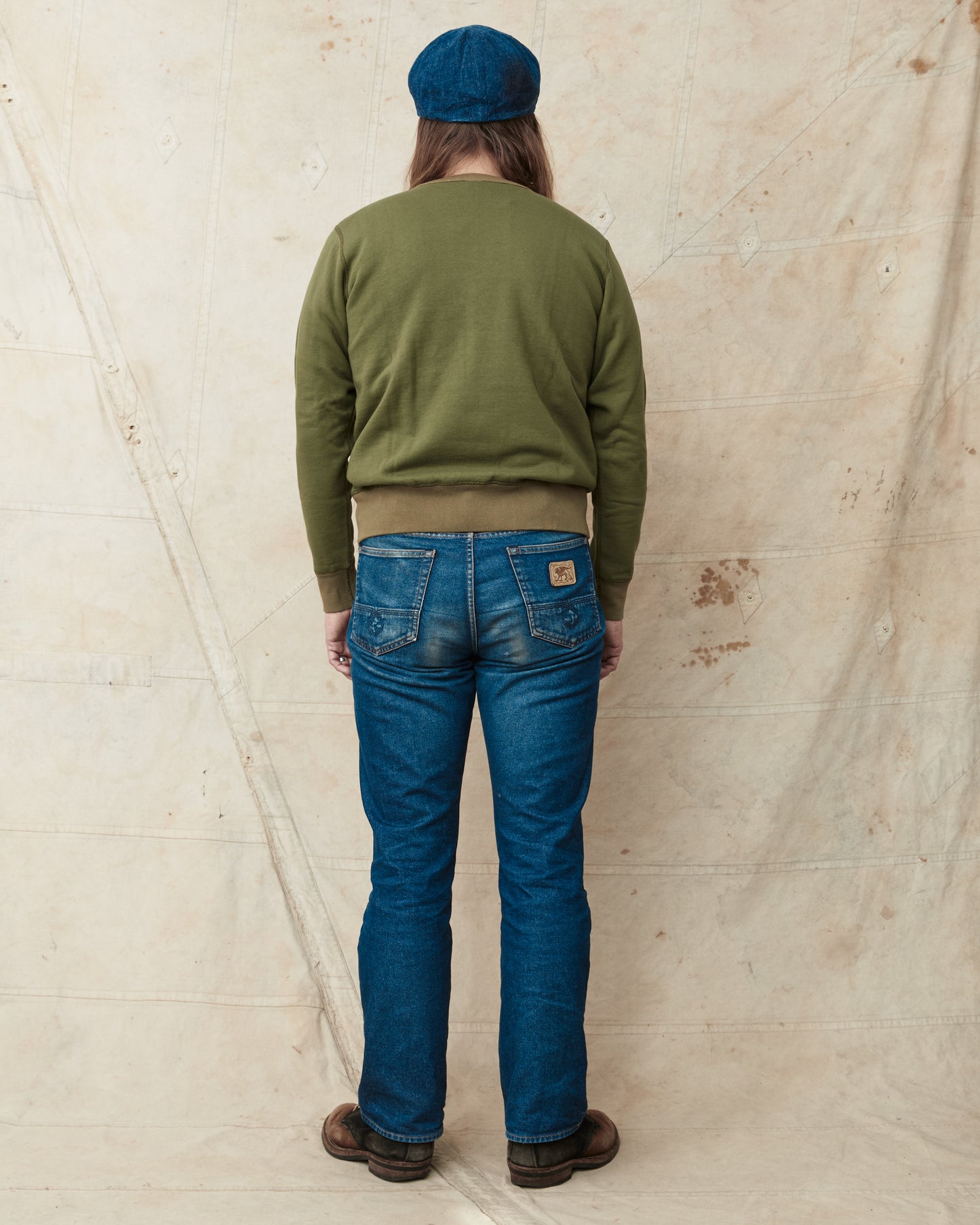 Buzz Rickson's Loopwheel Sweatshirt 4-Needle Olive BR65622