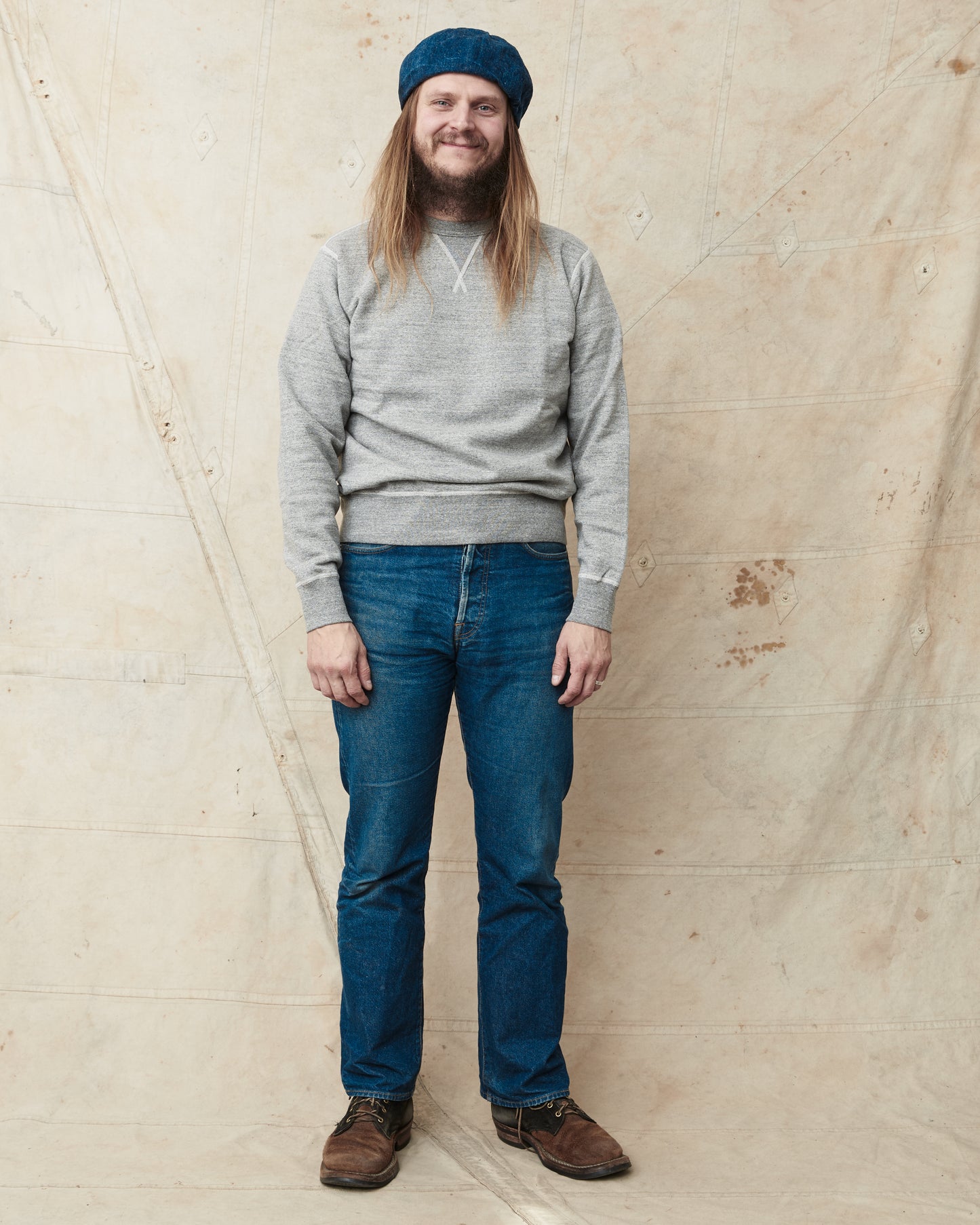 Buzz Rickson's Loopwheel Sweatshirt 4-Needle Grey BR65622