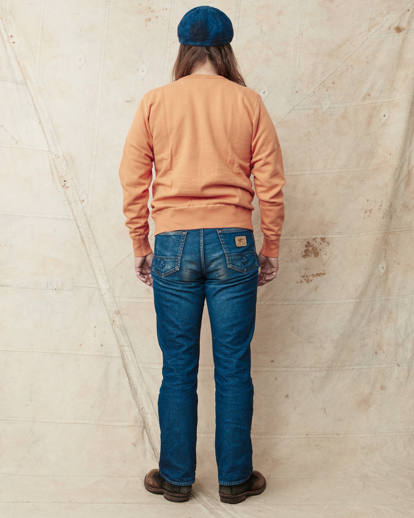 Buzz Rickson's Loopwheel Sweatshirt 4-Needle Orange BR65622
