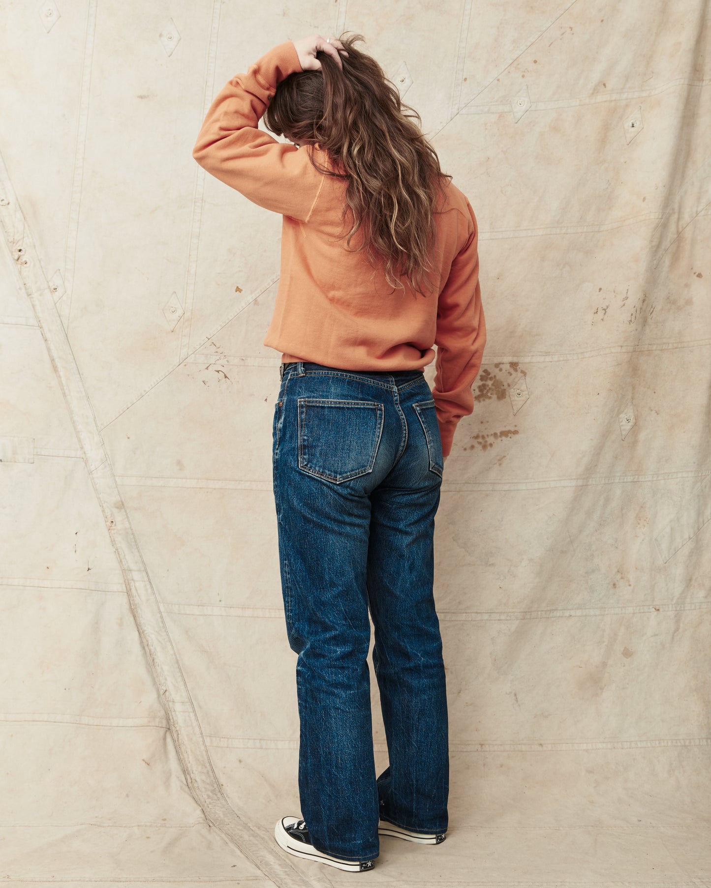 Buzz Rickson's Loopwheel Sweatshirt 4-Needle Orange BR65622