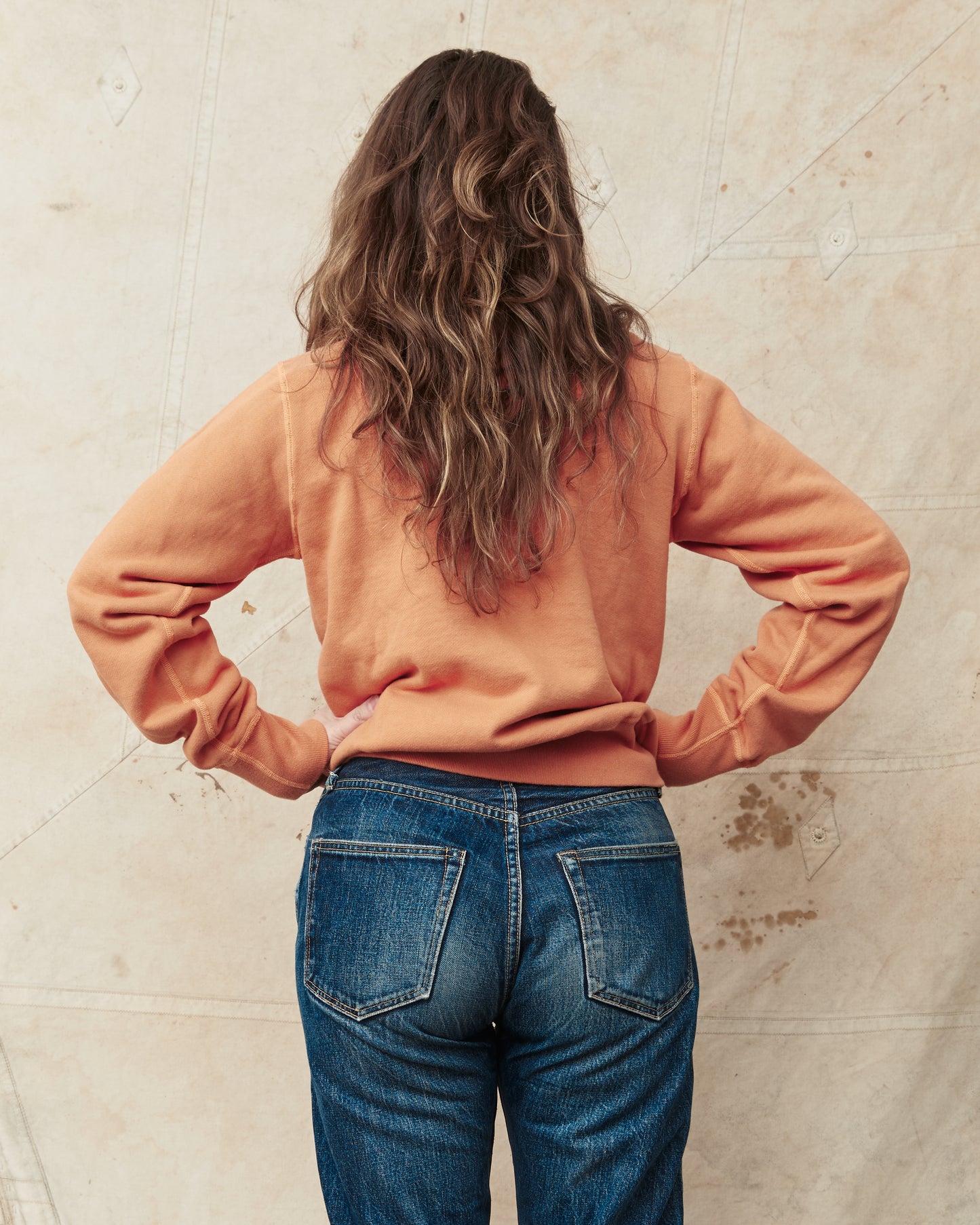 Buzz Rickson's Loopwheel Sweatshirt 4-Needle Orange BR65622