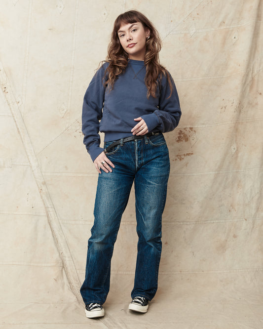 Buzz Rickson´s Loop Wheel Sweatshirt 4-Needle Navy BR65622