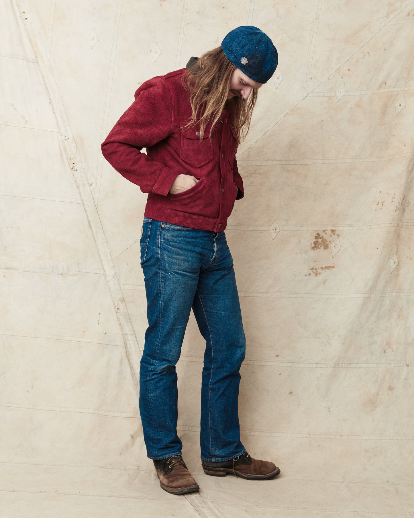 Indigofera Fargo Quarter Leather Jacket Wine