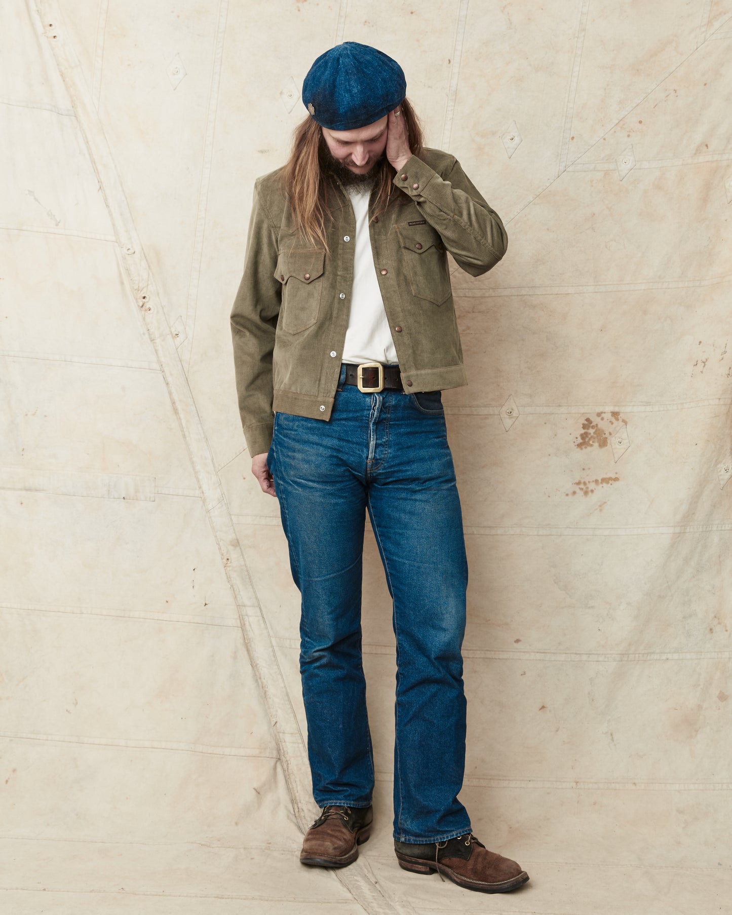 Indigofera Cooper Jacket Corduroy 13W Stone Green