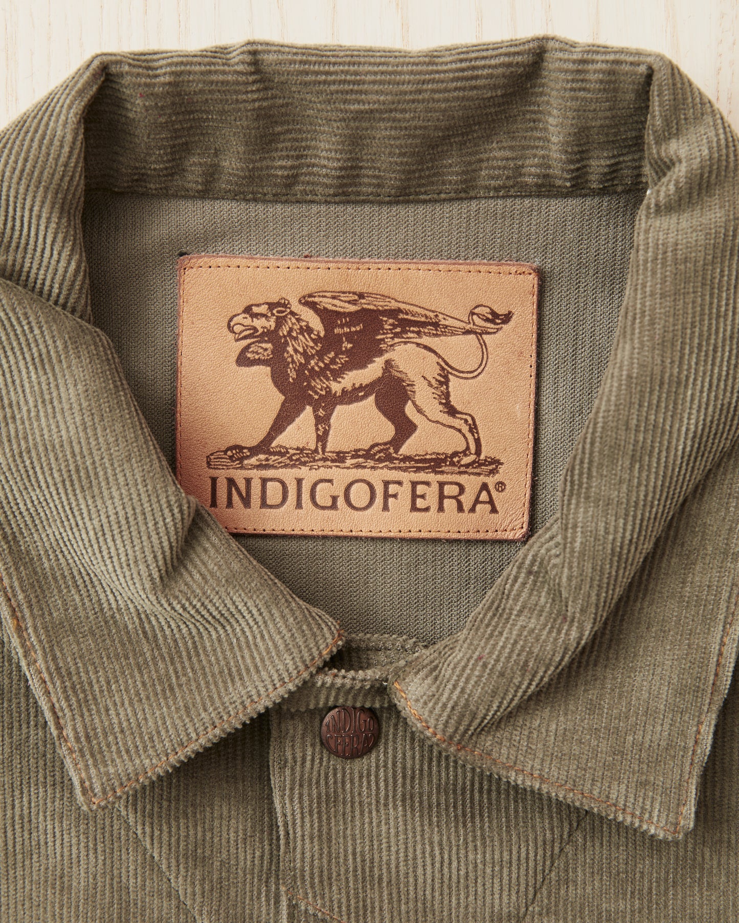 Indigofera Cooper Jacket Corduroy 13W Stone Green