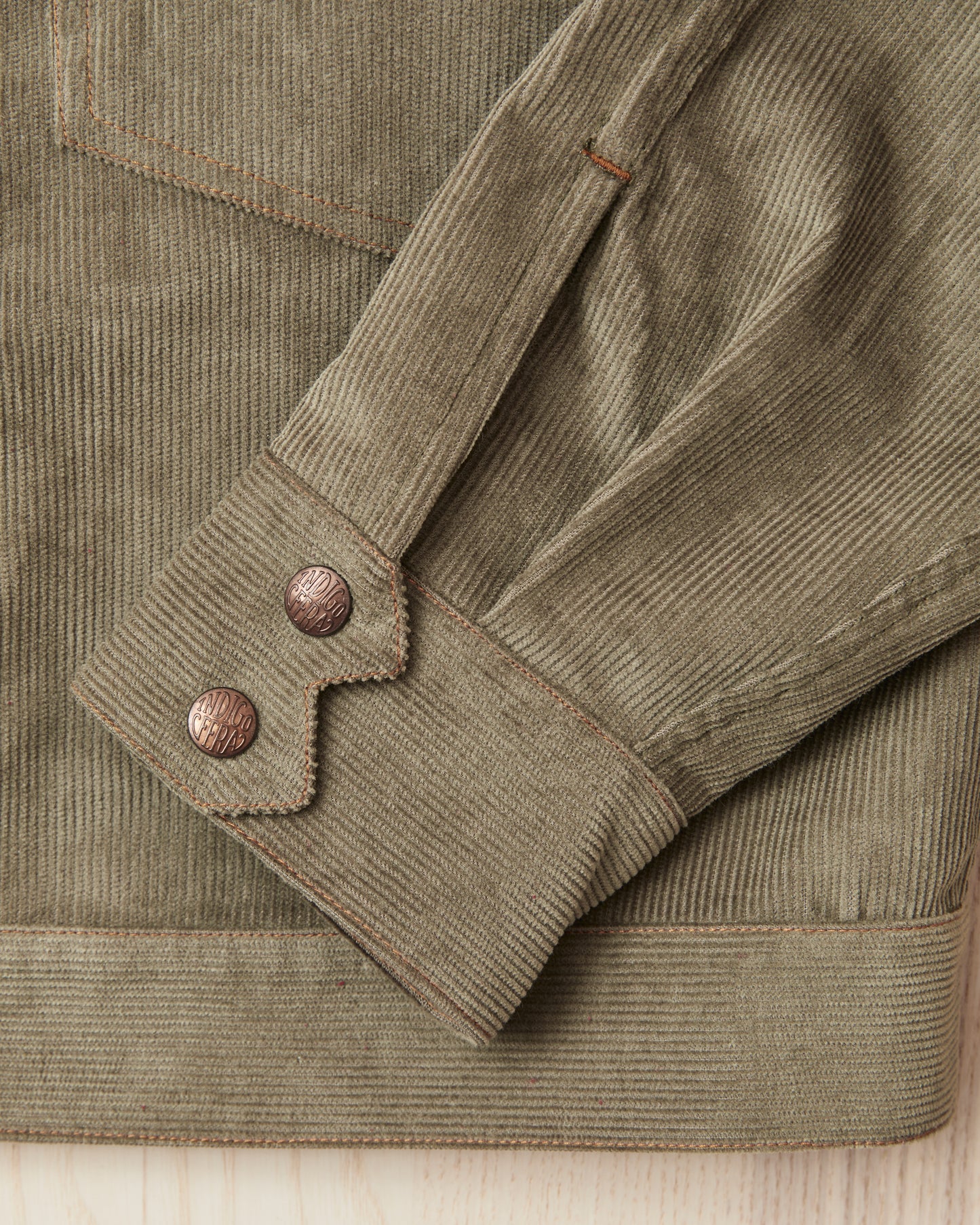 Indigofera Cooper Jacket Corduroy 13W Stone Green