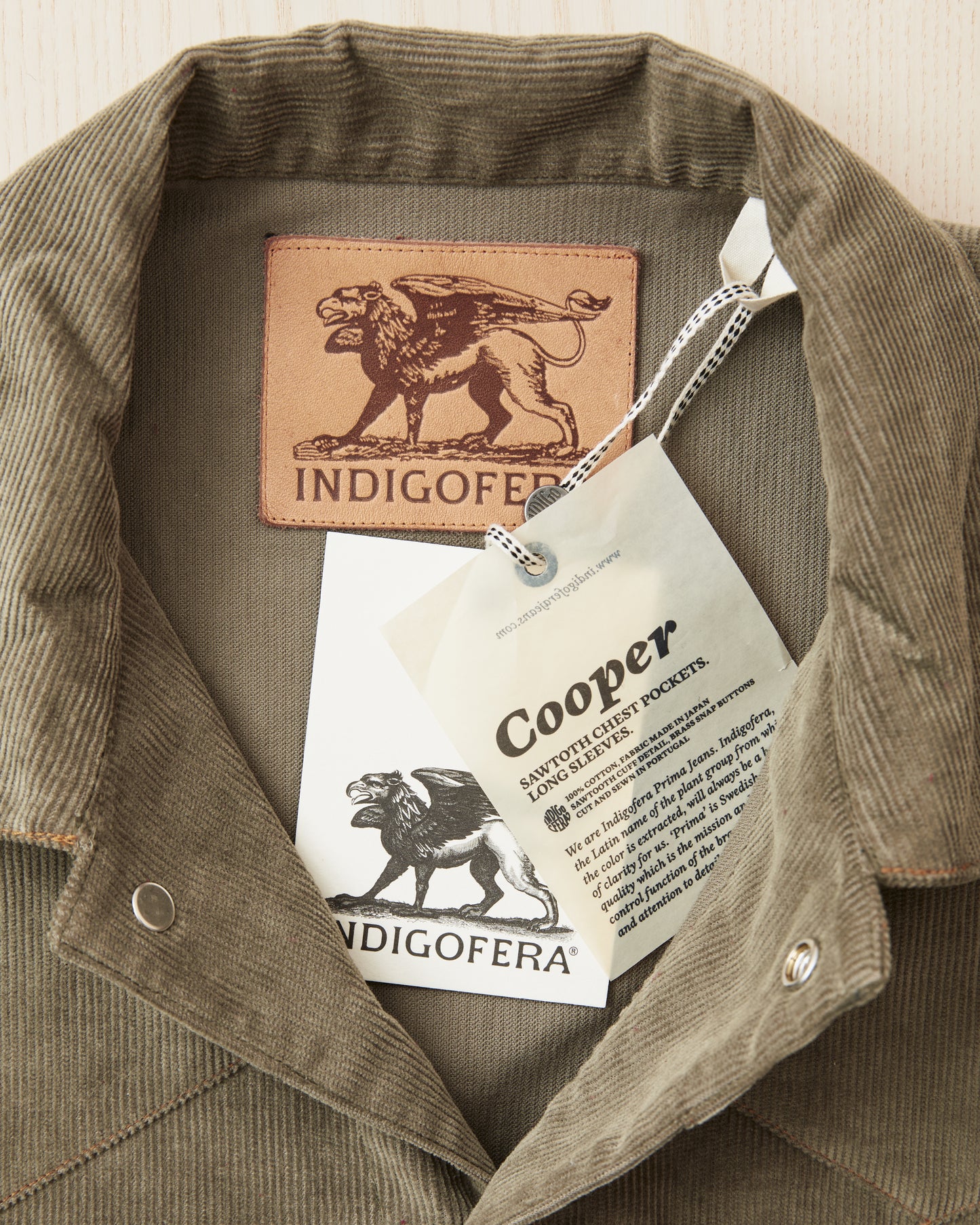 Indigofera Cooper Jacket Corduroy 13W Stone Green