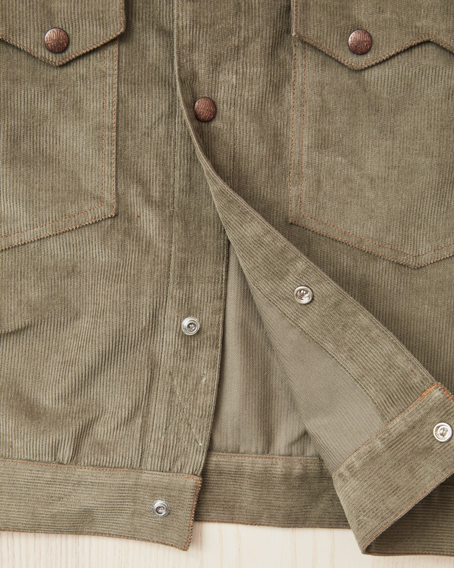 Indigofera Cooper Jacket Corduroy 13W Stone Green