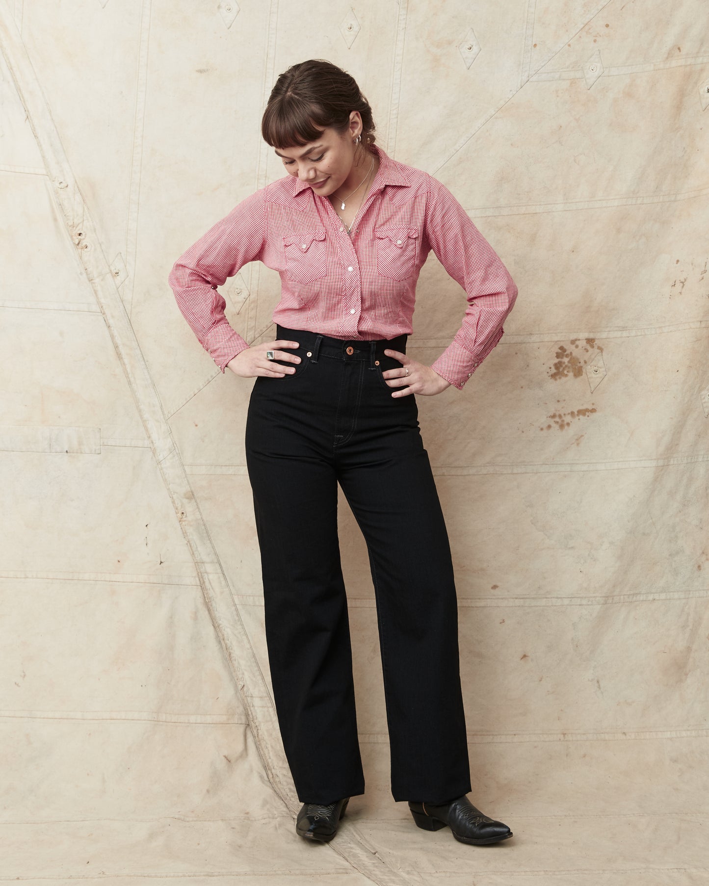 Indigofera Roslyn Women's Jeans Sootblack 2by1 Denim