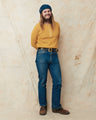 Hermansson Yellow Long Sleeve Ribbed Cotton Henley Shirt