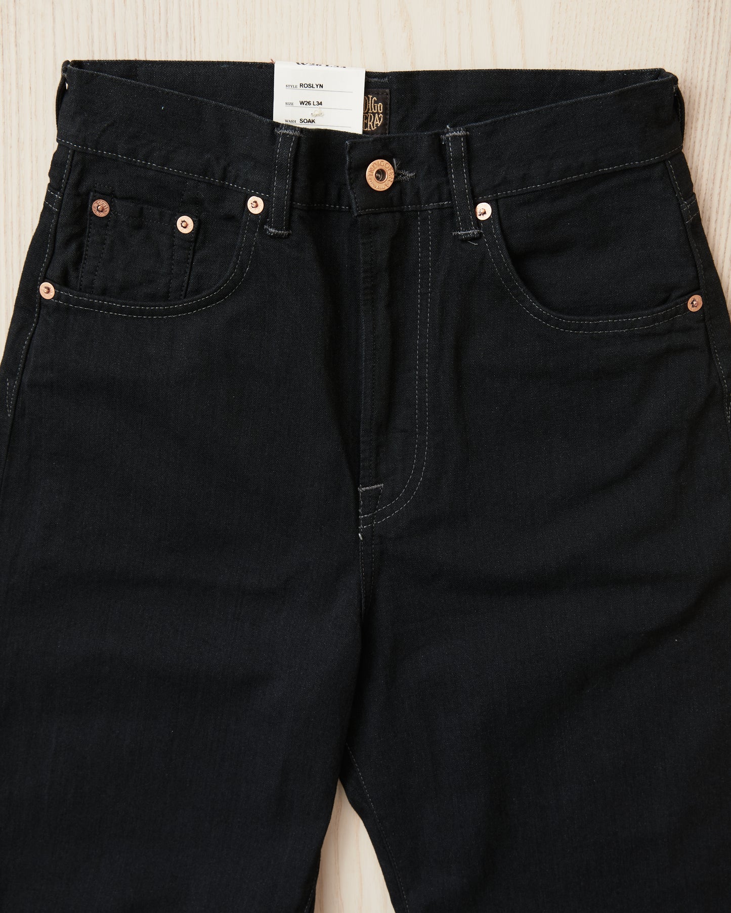 Indigofera Roslyn Women's Jeans Sootblack 2by1 Denim
