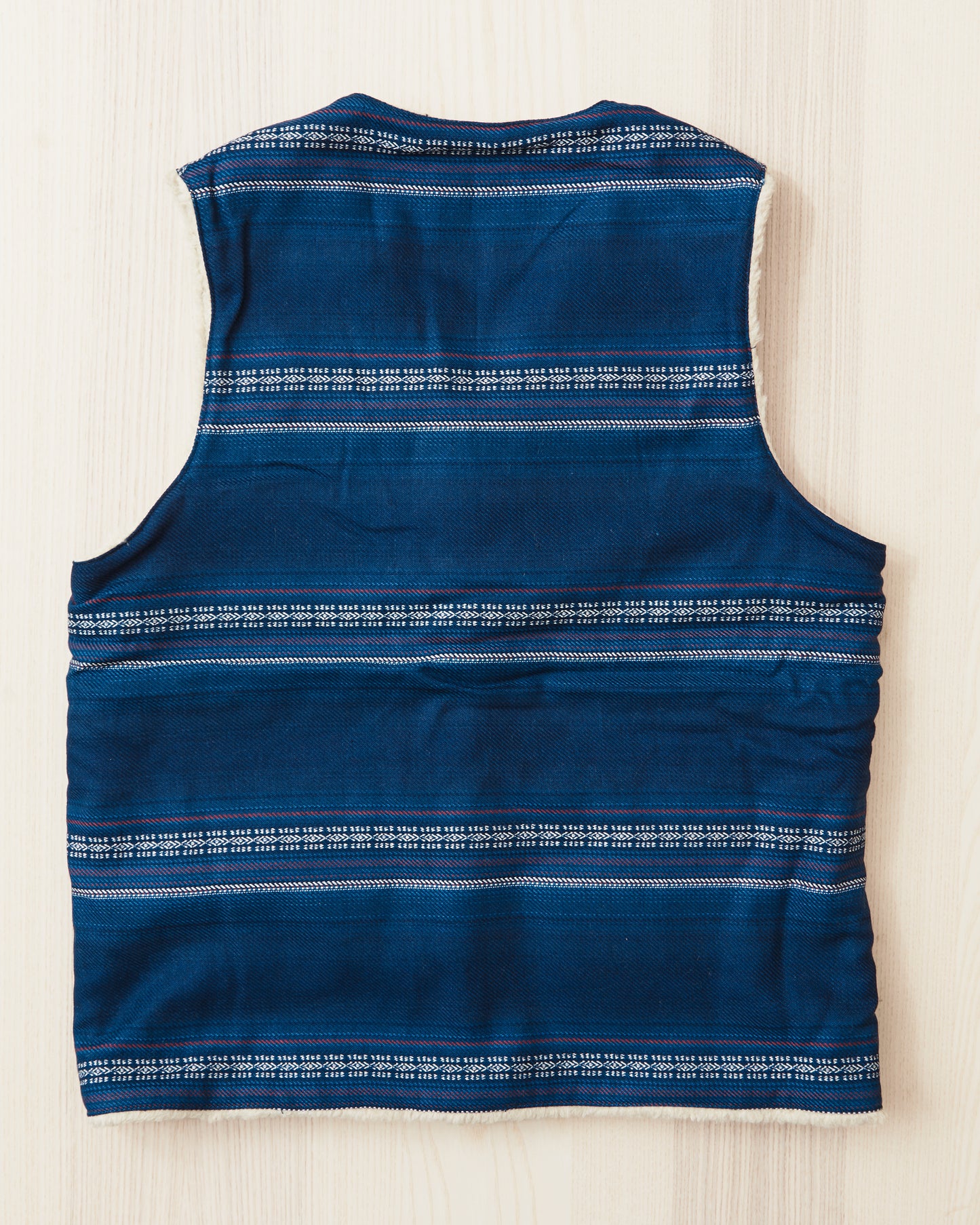 Sugar Cane & Co SC15828 Indigo Dobby Work Vest Boa Lining