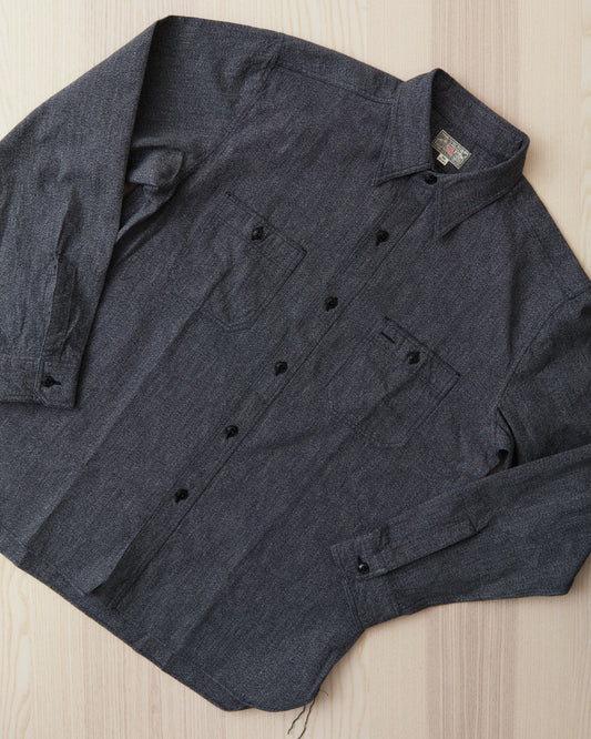 Buzz Rickson's Cotton Covert Work Shirt Black BR26082