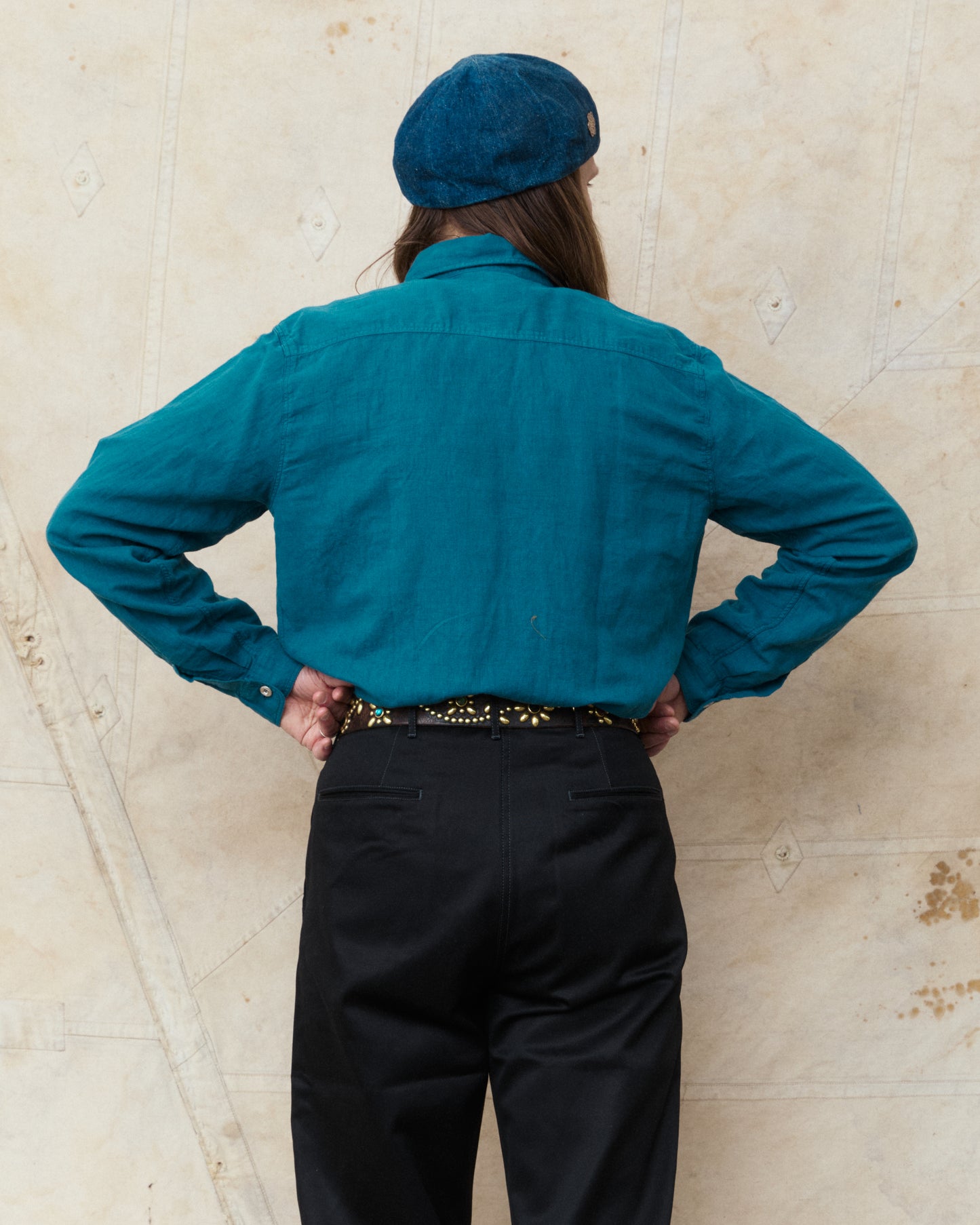 Indigofera McAllen Shirt Ocean Blue Canvas