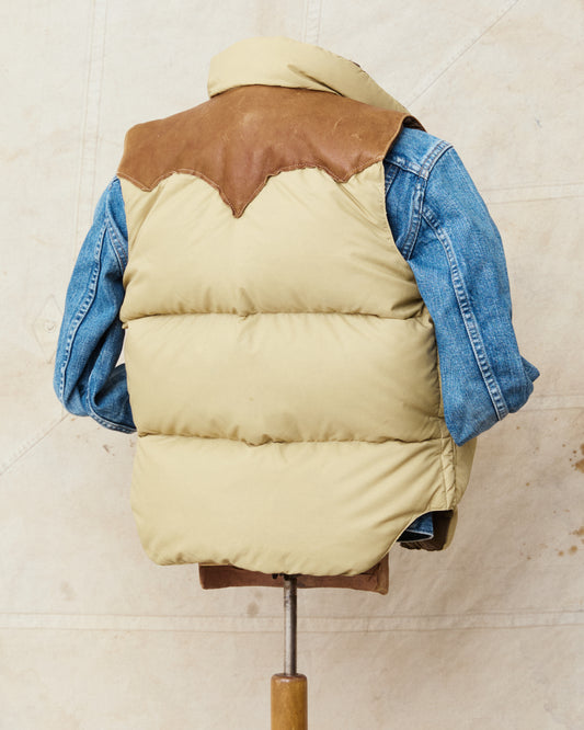 Vintage 70's Women's Rocky Mountain Featherbed Nylon Down Vest Size 9/10