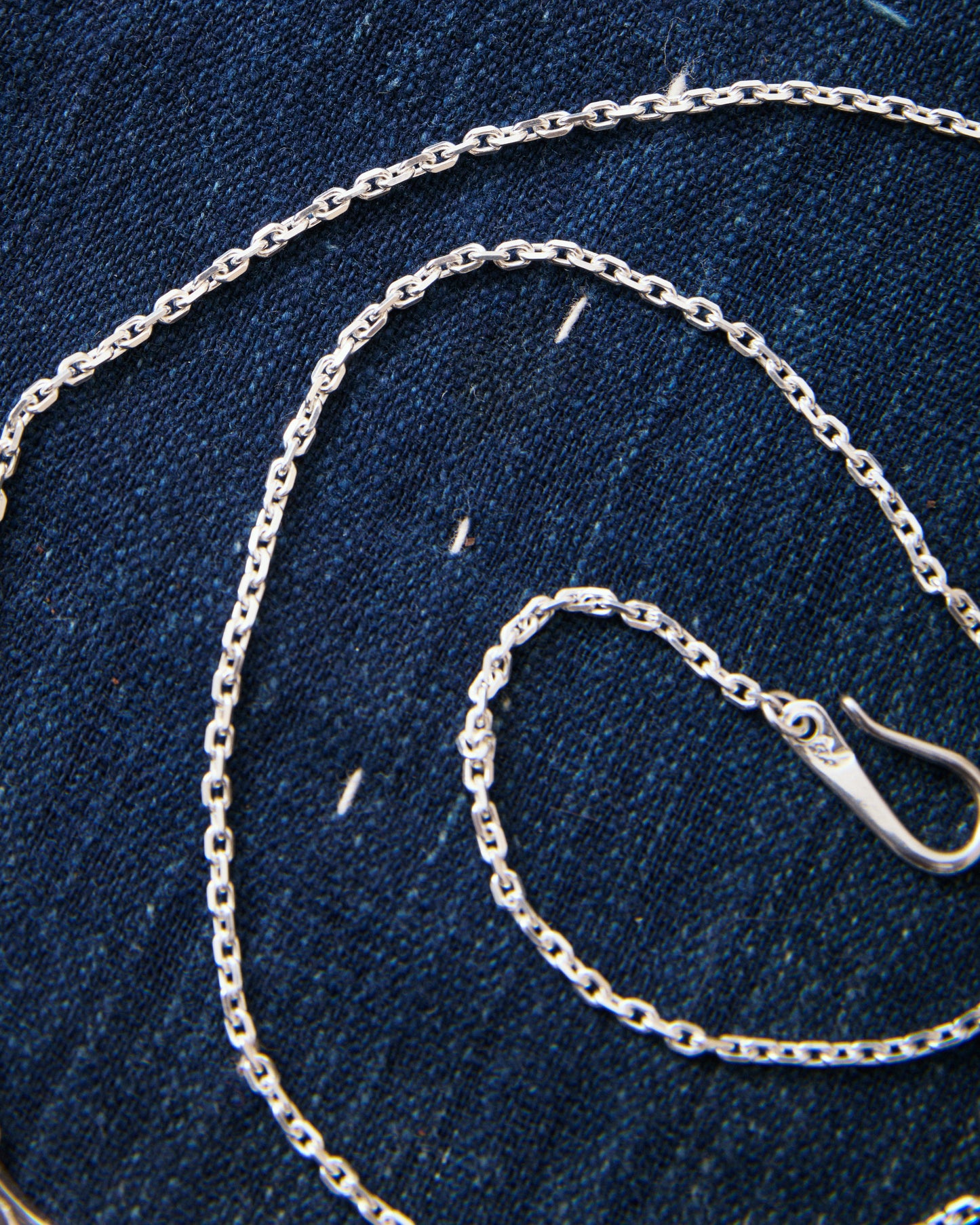 Larry Smith OT-0038-60 Infinity Hook Cable Silver Chain XSmall 60 cm