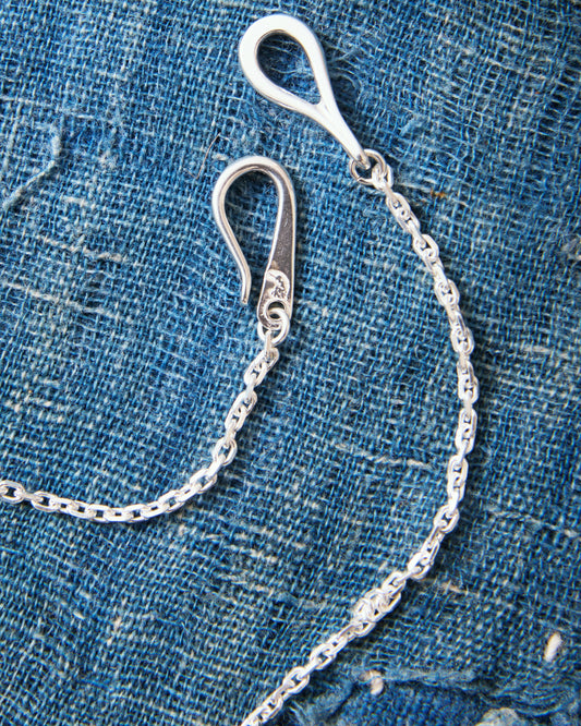 Larry Smith OT-0038-70 Infinity Hook Cable Silver Chain XSmall 70 cm